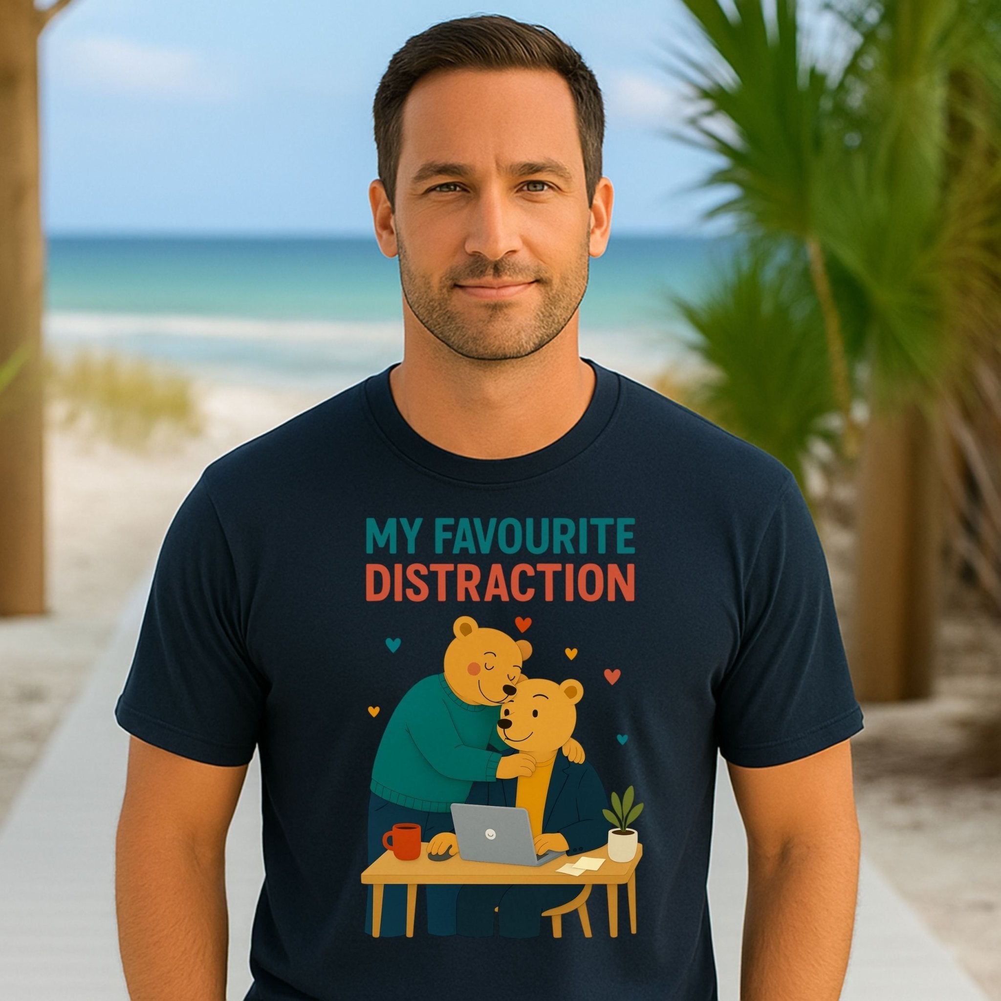 My Favourite Distraction Shirt, Gay Bear Couple T-Shirt - Craig Michael Design