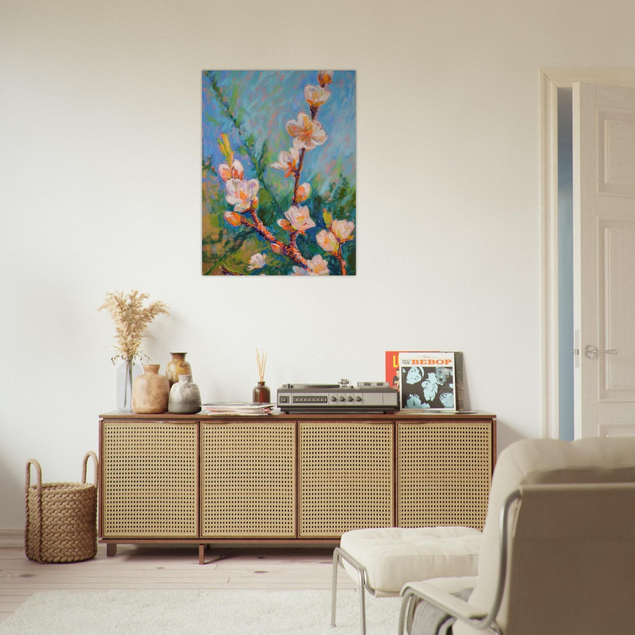 Nature's Harmony Vibrant art, colourful art, abstract impressionist painting, oil pastel artwork, nature - inspired art, serene landscape painting, floral artwork - Craig Michael Design