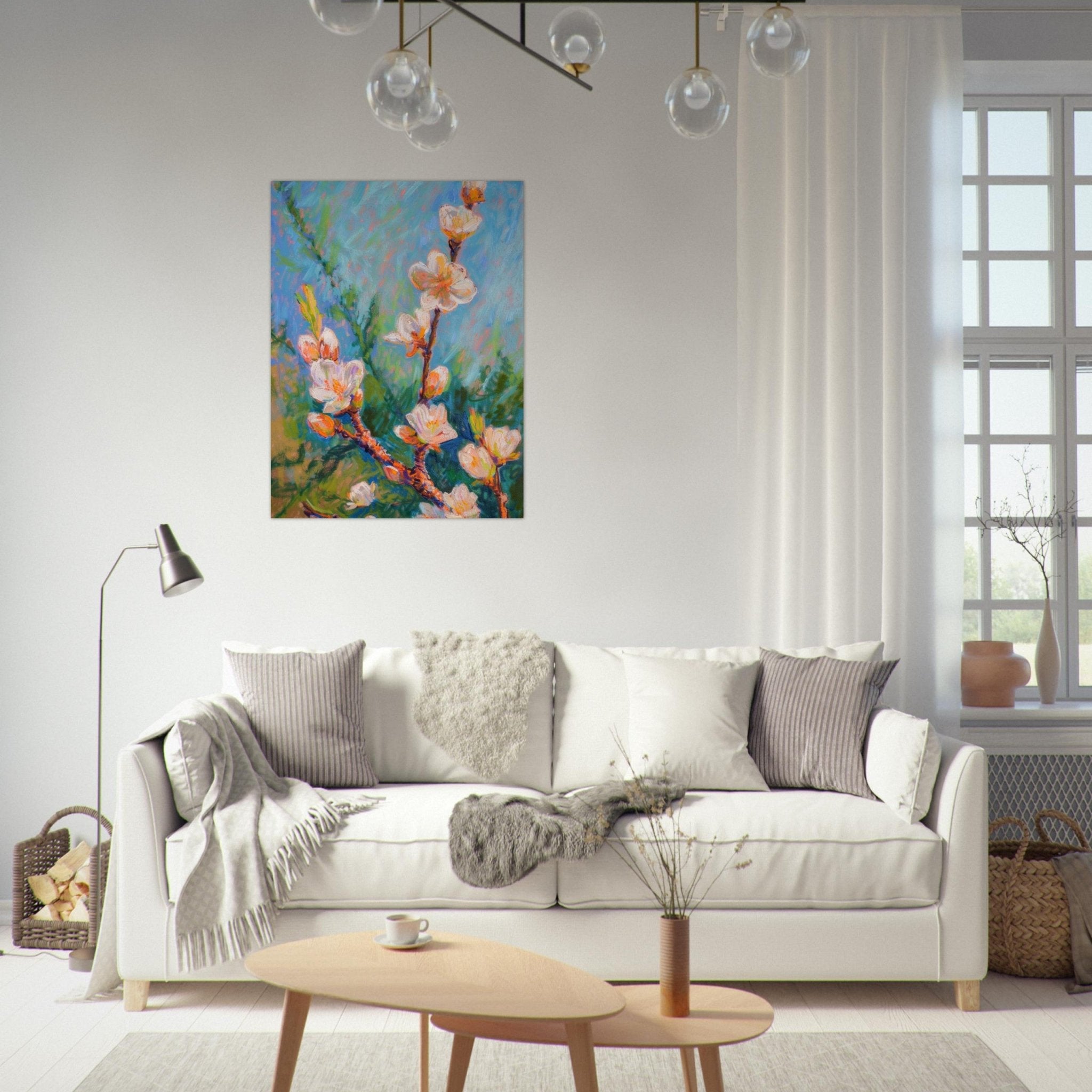 Nature's Harmony Vibrant art, colourful art, abstract impressionist painting, oil pastel artwork, nature - inspired art, serene landscape painting, floral artwork - Craig Michael Design