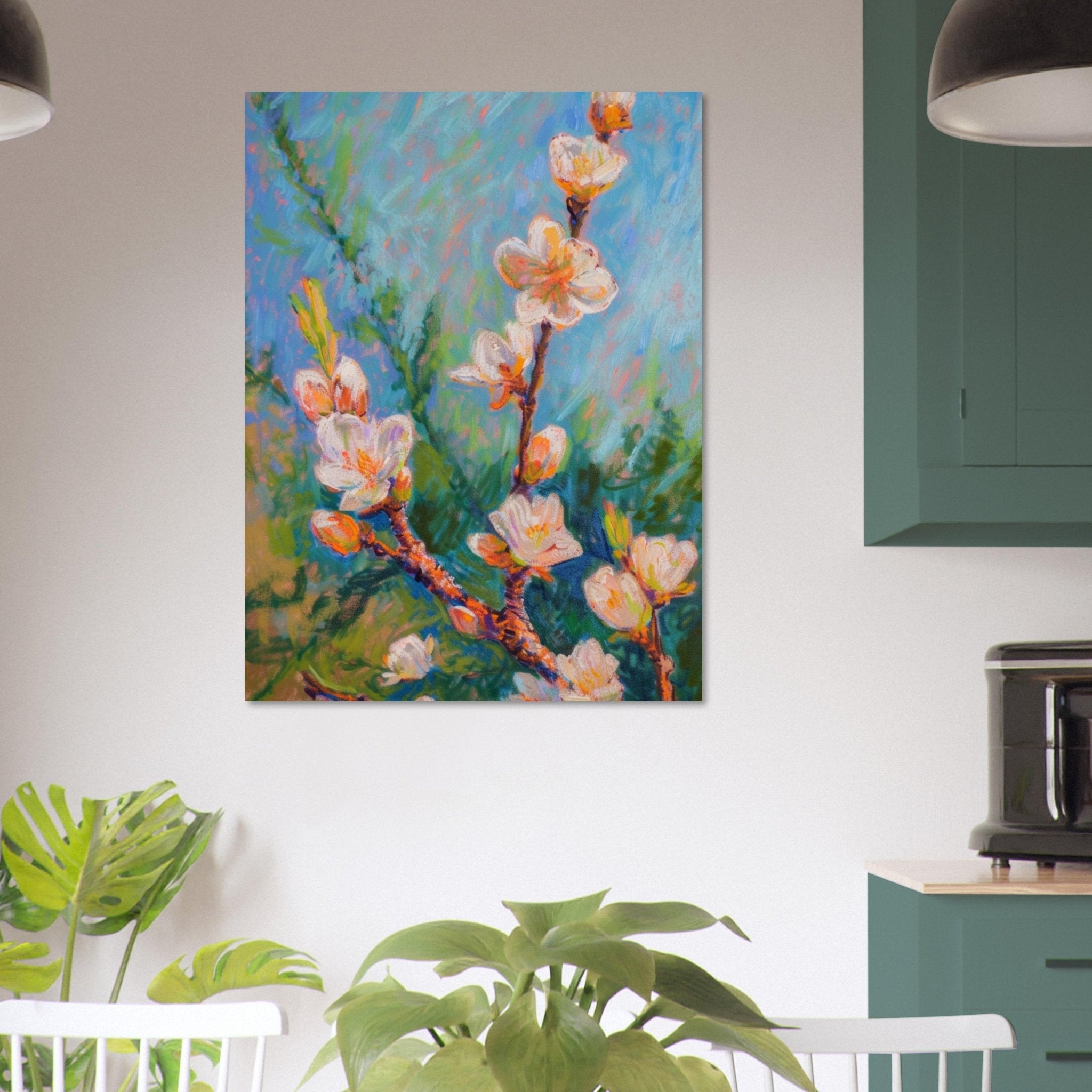 Nature's Harmony Vibrant art, colourful art, abstract impressionist painting, oil pastel artwork, nature - inspired art, serene landscape painting, floral artwork - Craig Michael Design
