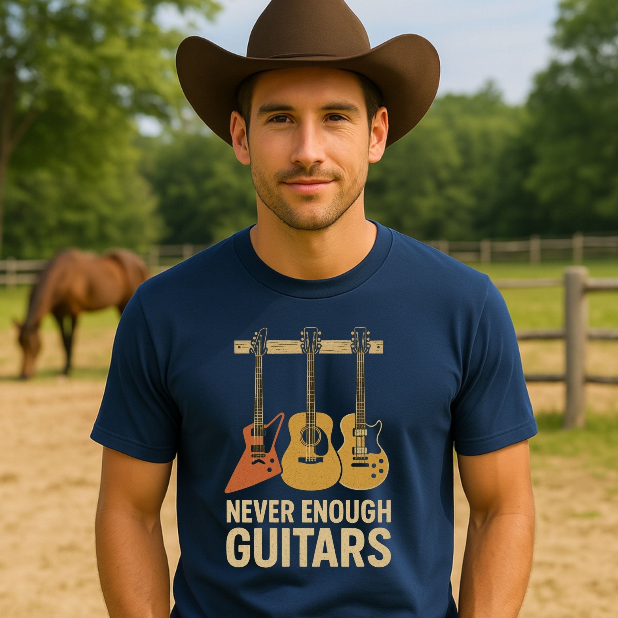 Never Enough Guitars T-Shirt, Funny Guitar Player Tee for Men Women, Musician Humor Shirt, Guitar Lover Gift - Craig Michael Design