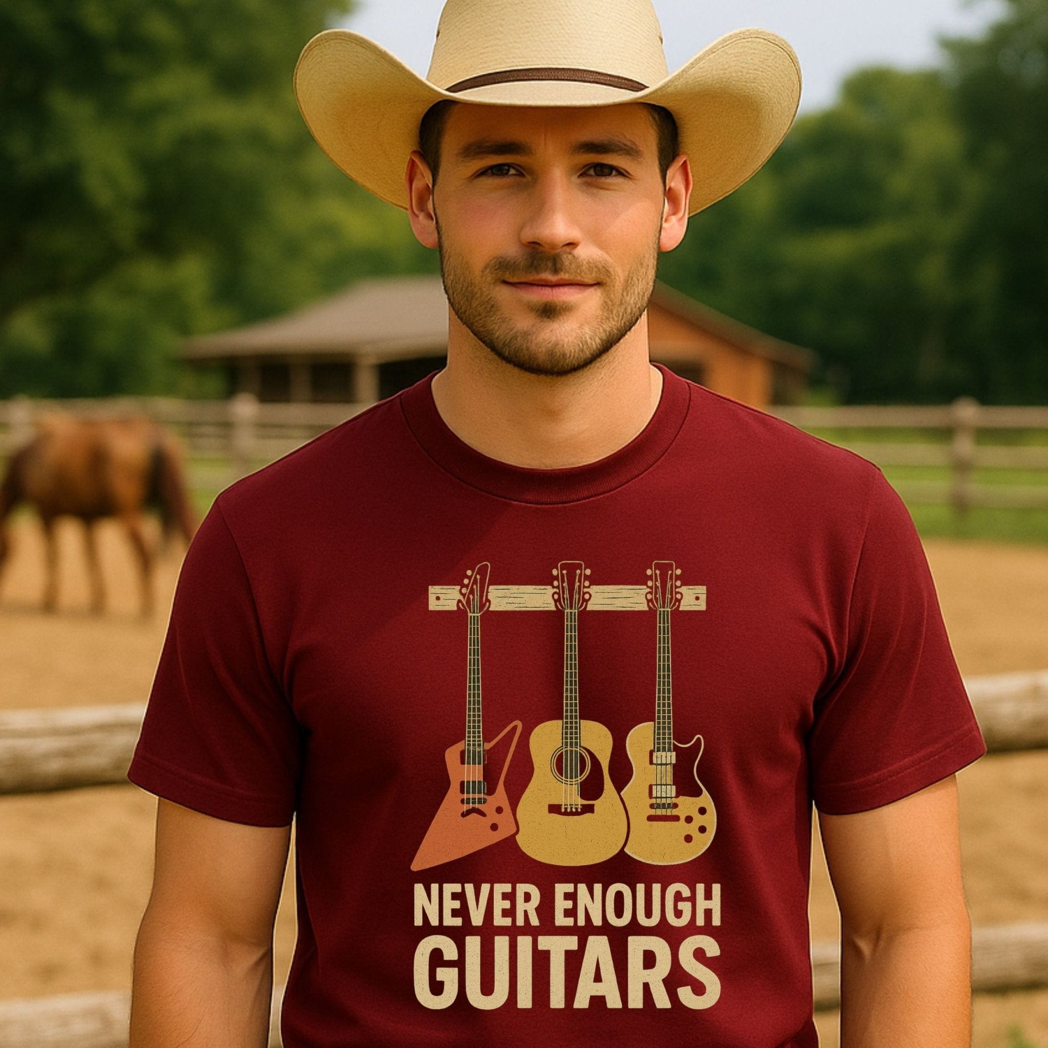 Never Enough Guitars T-Shirt, Funny Guitar Player Tee for Men Women, Musician Humor Shirt, Guitar Lover Gift - Craig Michael Design