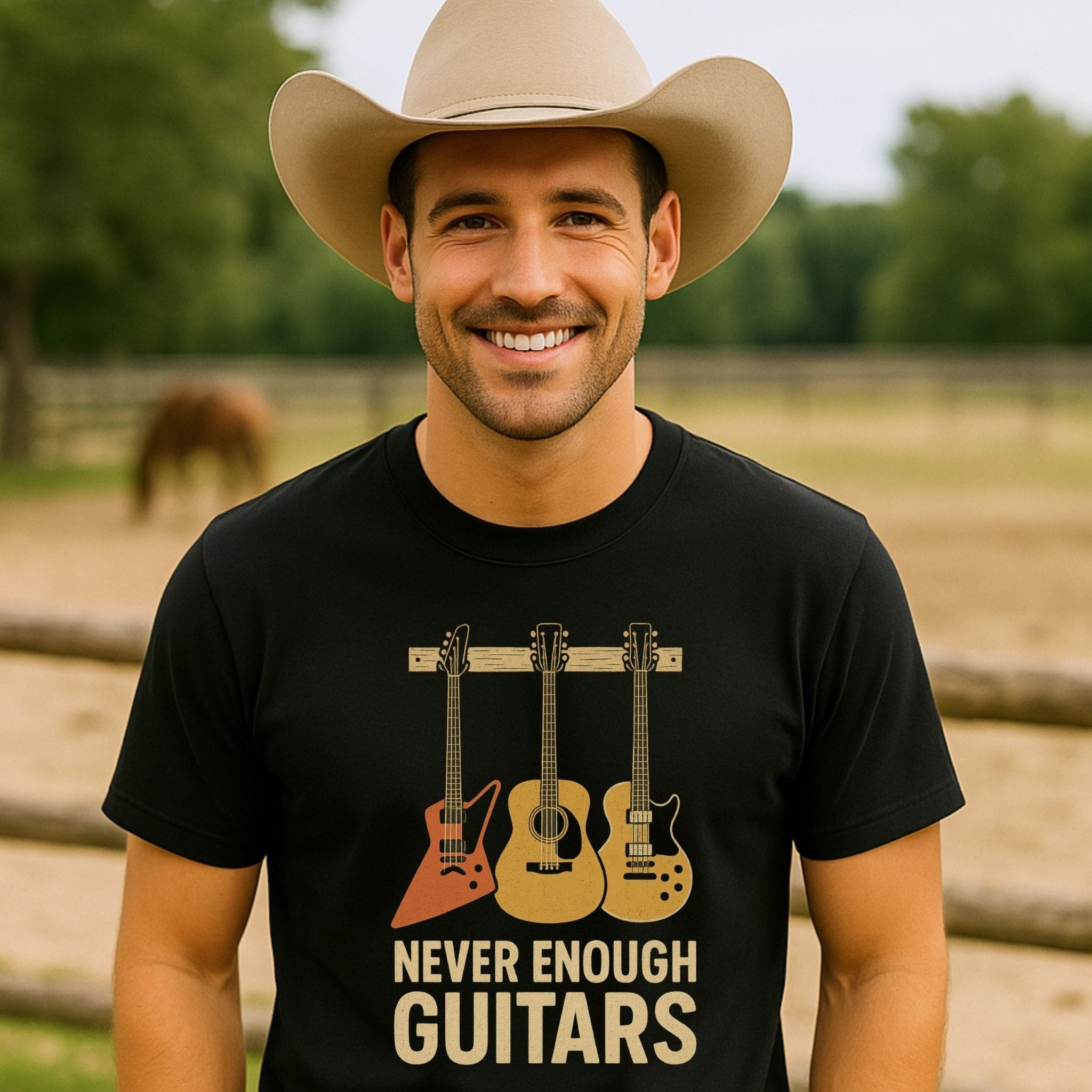 Never Enough Guitars T-Shirt, Funny Guitar Player Tee for Men Women, Musician Humor Shirt, Guitar Lover Gift - Craig Michael Design