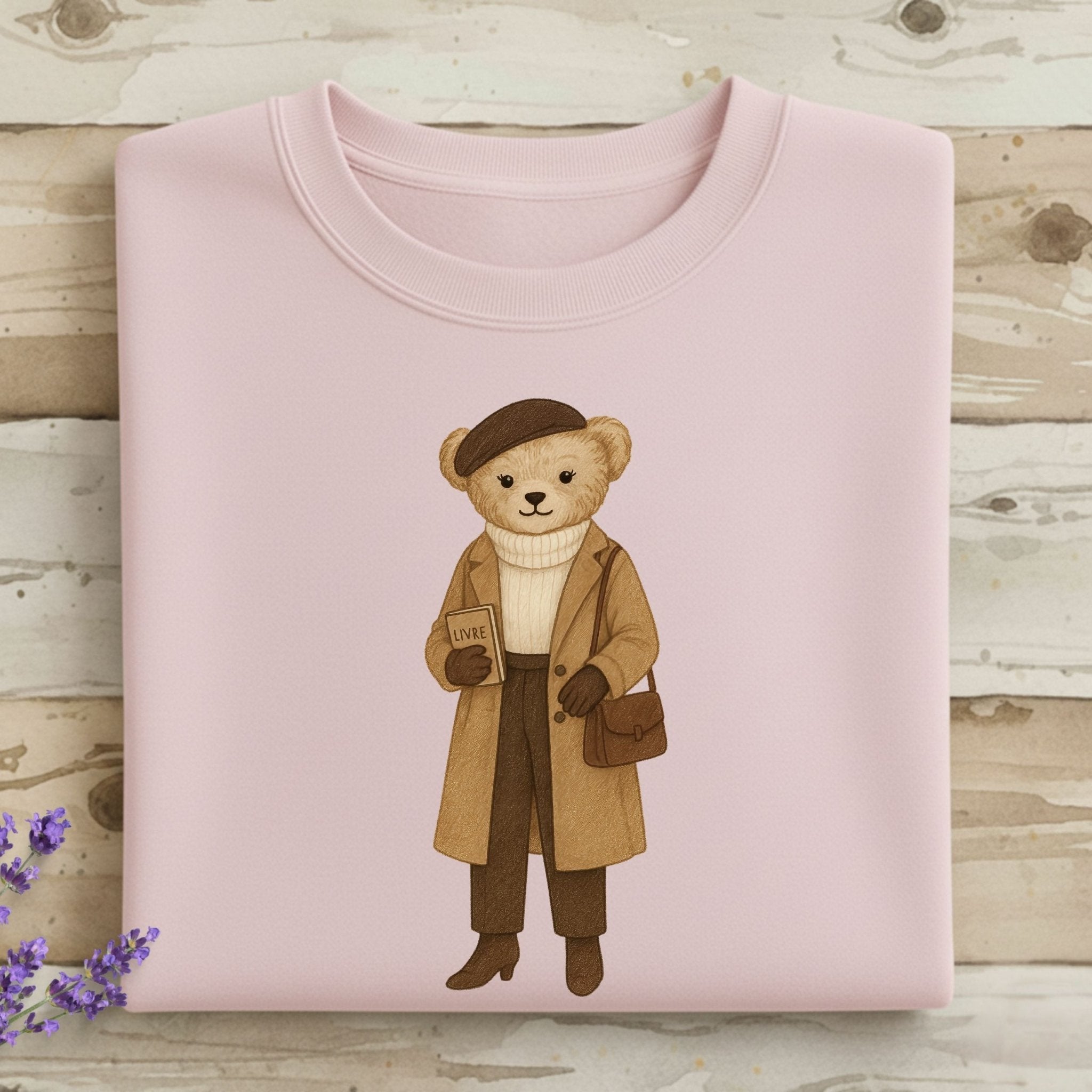 Paris Book Lover Bear Sweatshirt - Craig Michael Design