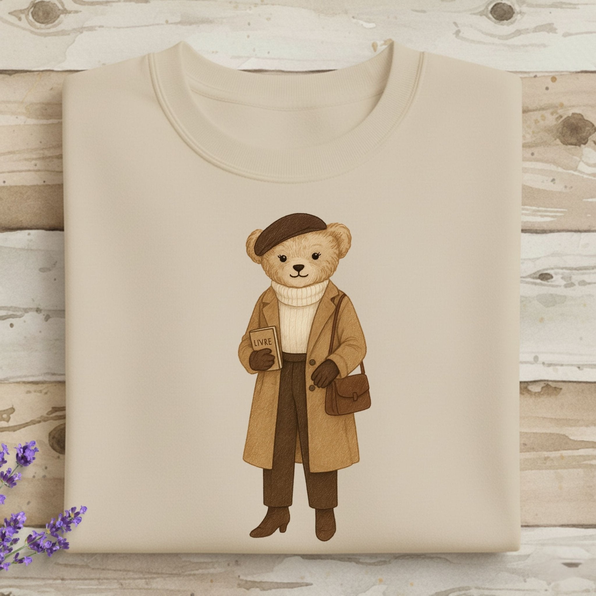 Paris Book Lover Bear Sweatshirt - Craig Michael Design