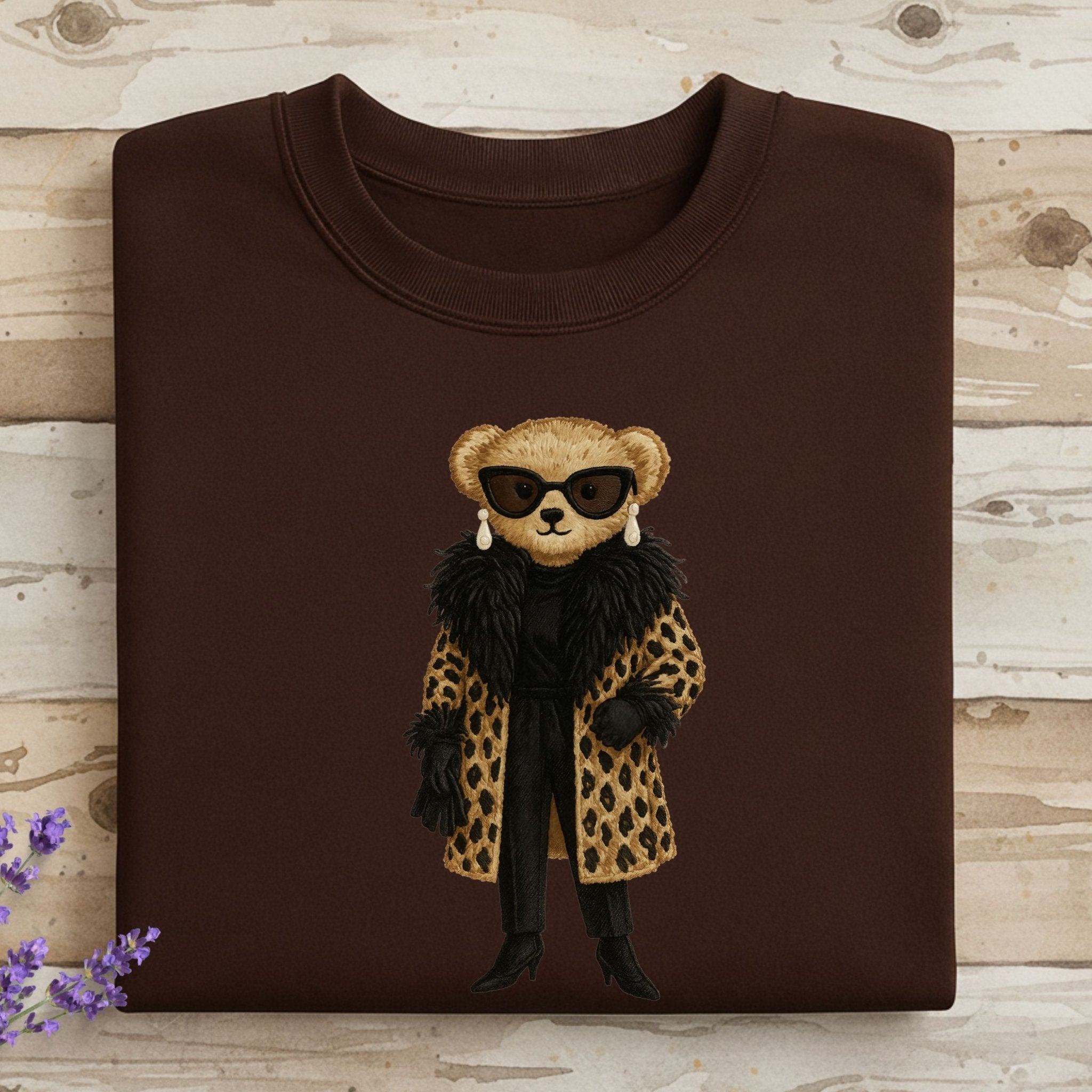 Paris Fashion Teddy Sweatshirt Leopard Coat - Craig Michael Design