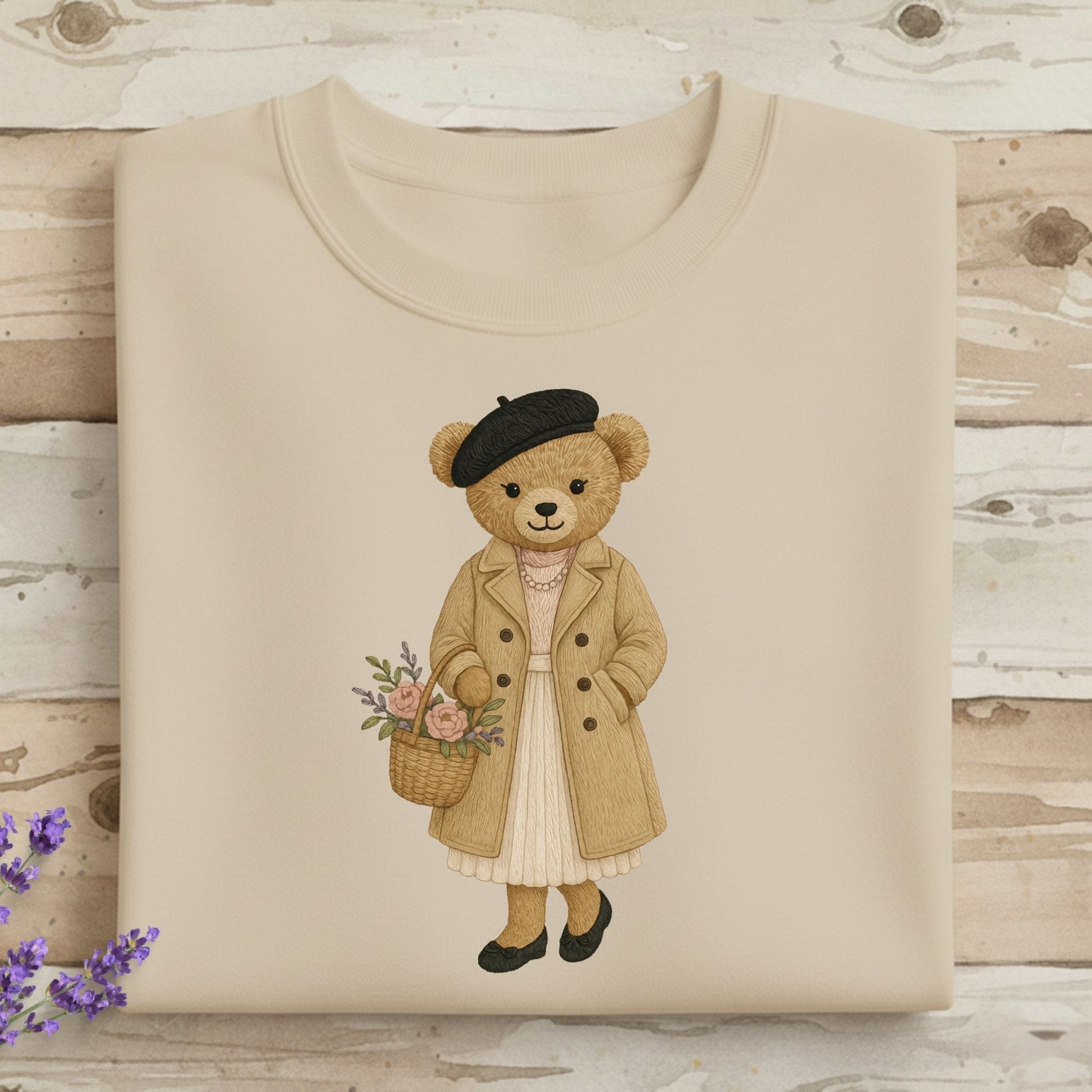 Paris Spring Fashion Bear Sweatshirt - Craig Michael Design