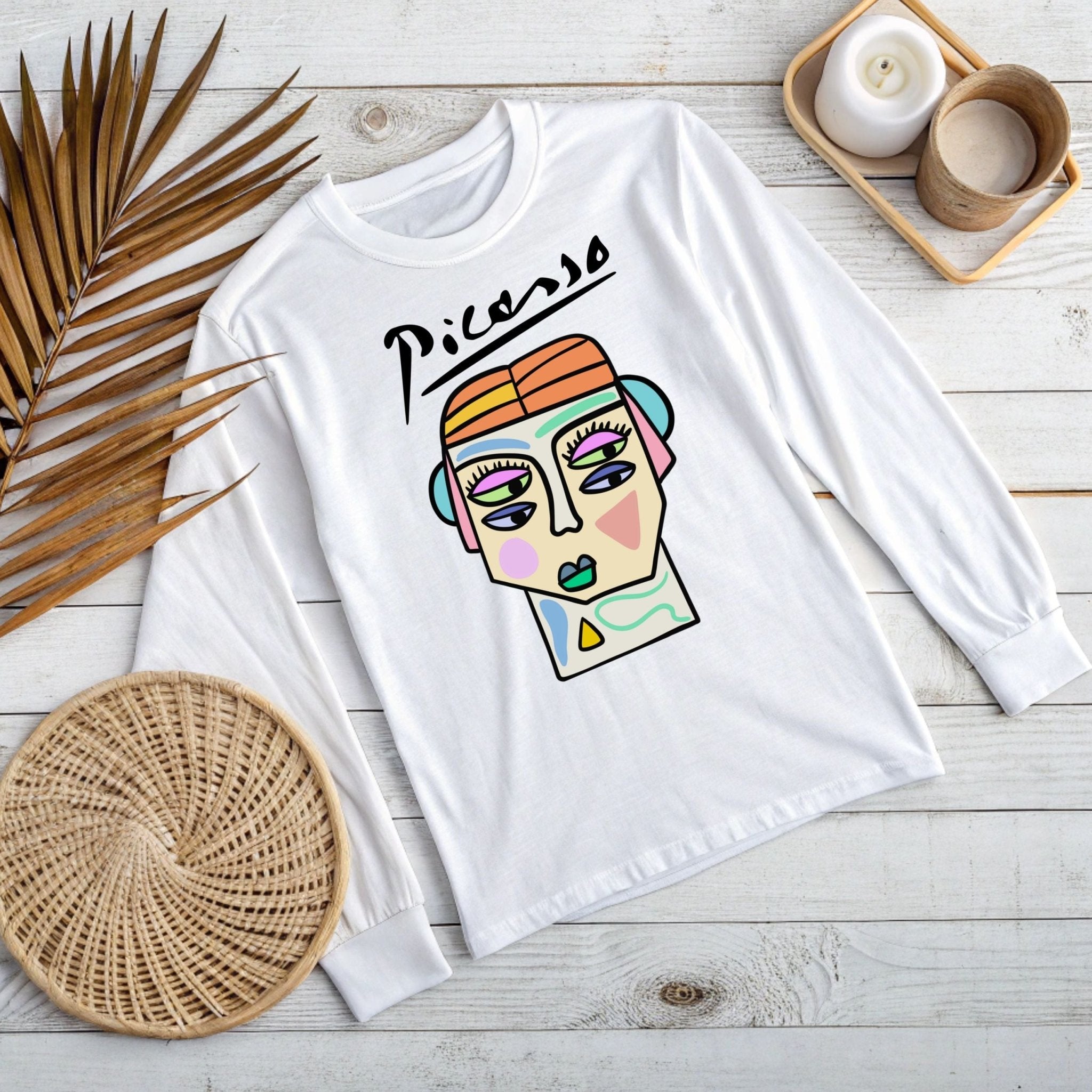 Picasso Long Sleeve T-Shirt – Abstract Modernist Art Tee - Craig Michael Design