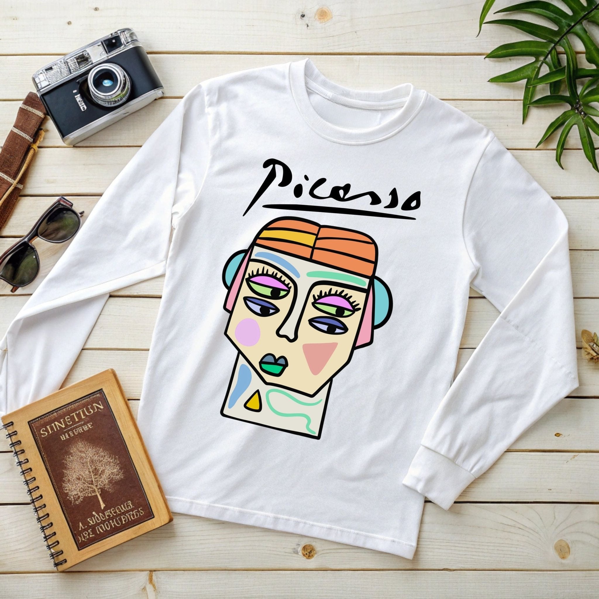 Picasso Long Sleeve T-Shirt – Abstract Modernist Art Tee - Craig Michael Design