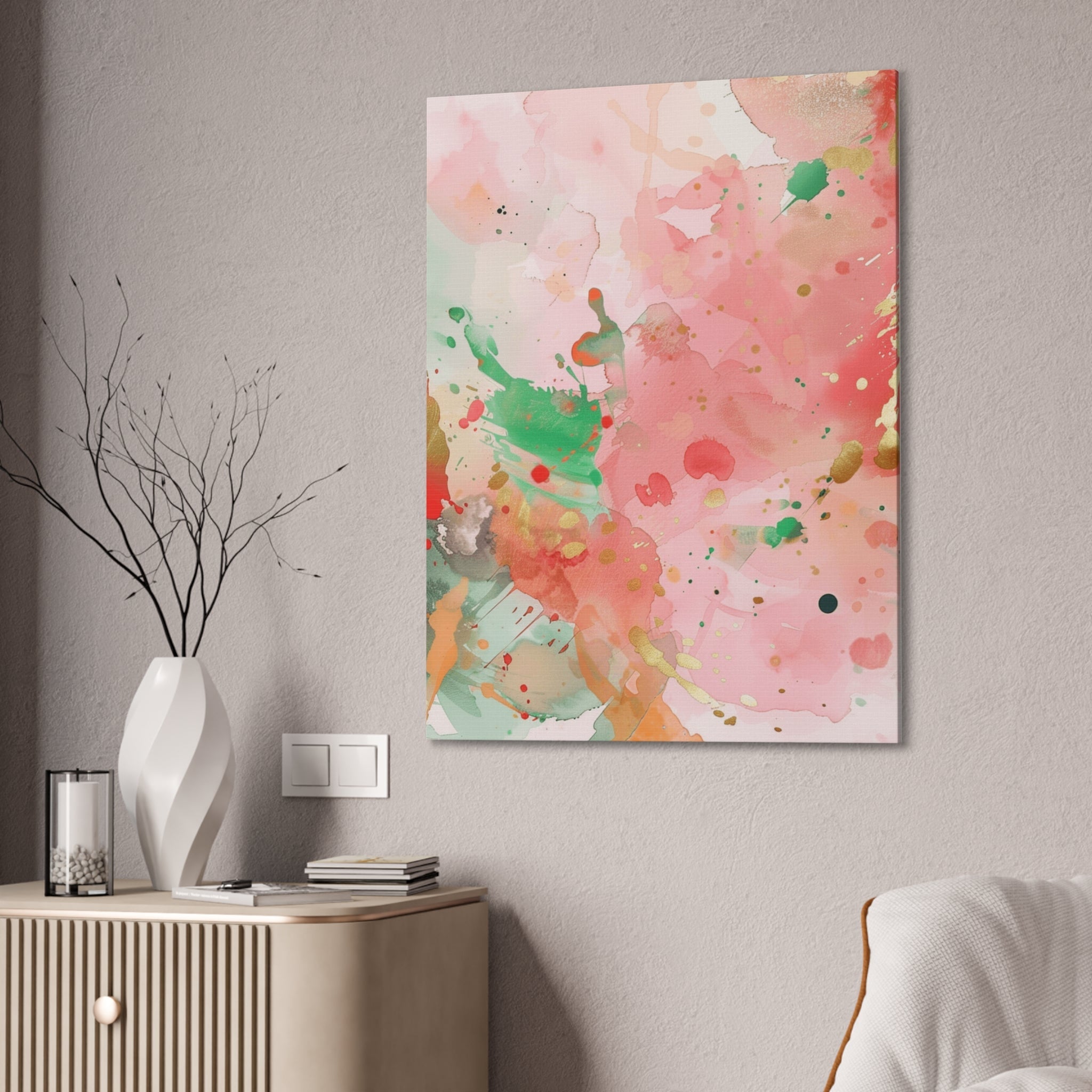 Pink Serenity Watercolour and Pastel Art Print, Home Art, Elegant Art, Minimalist Art, Office Decor, Art Gift, Nursery Art, Bedroom Art, Housewarming Gift - Craig Michael Design