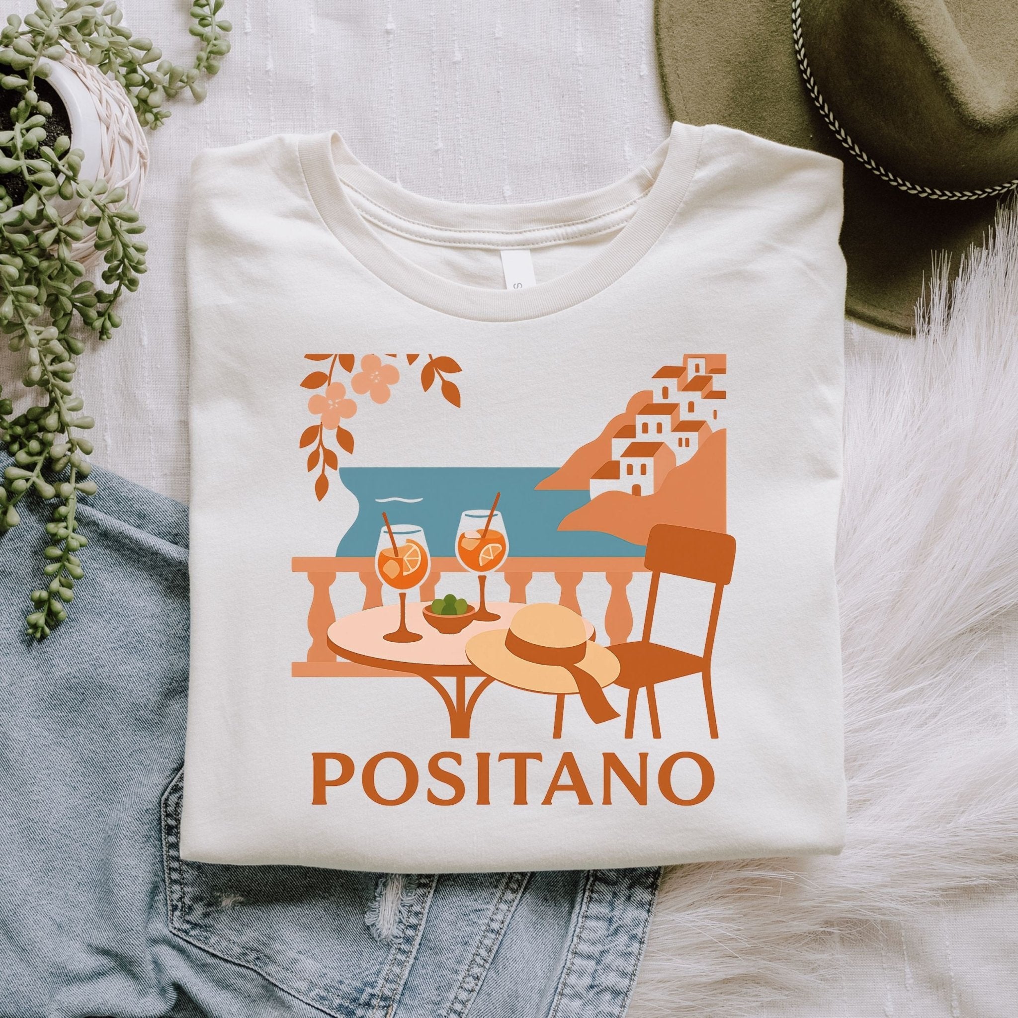 Positano T-Shirt, Amalfi Coast Tee - Craig Michael Design
