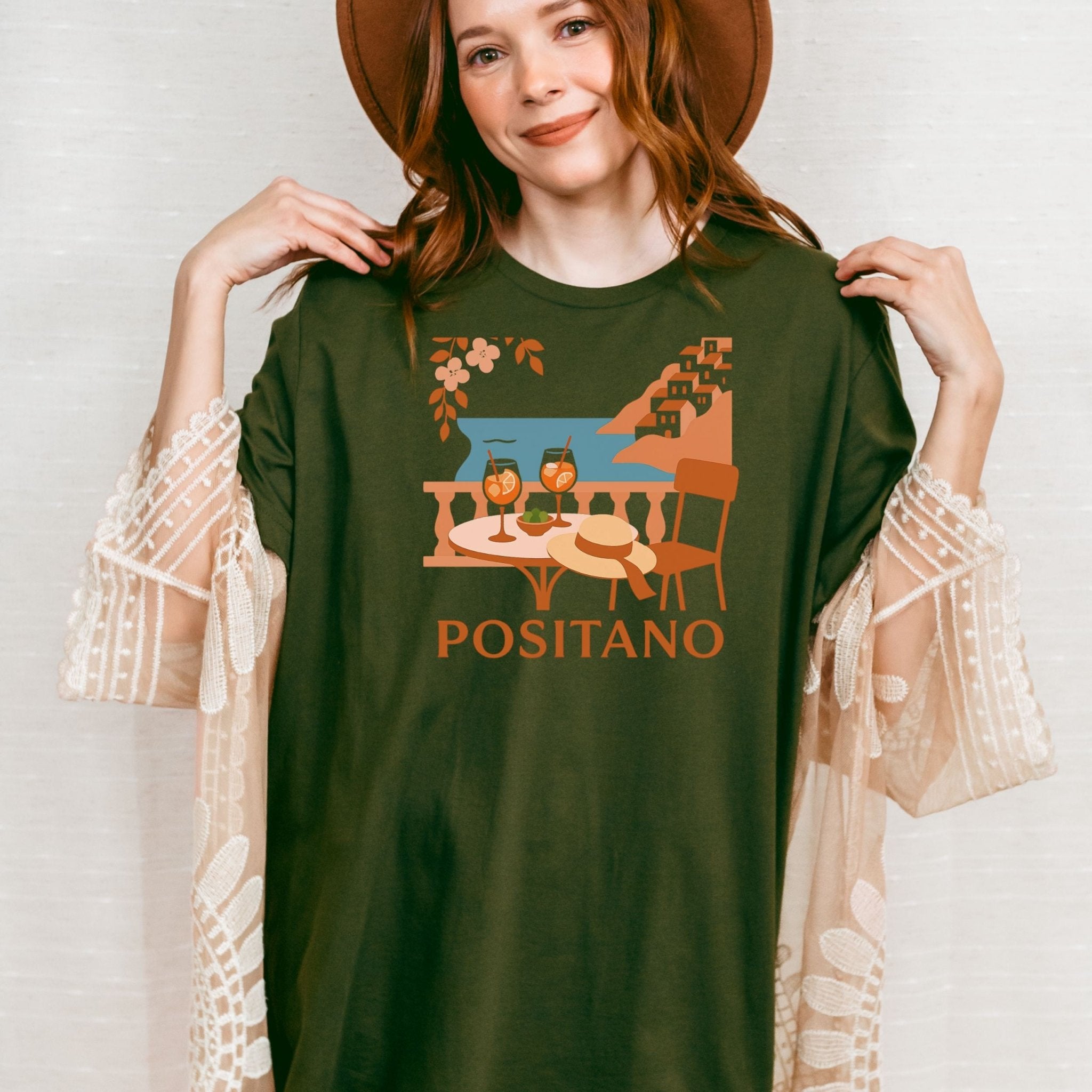 Positano T-Shirt, Amalfi Coast Tee - Craig Michael Design