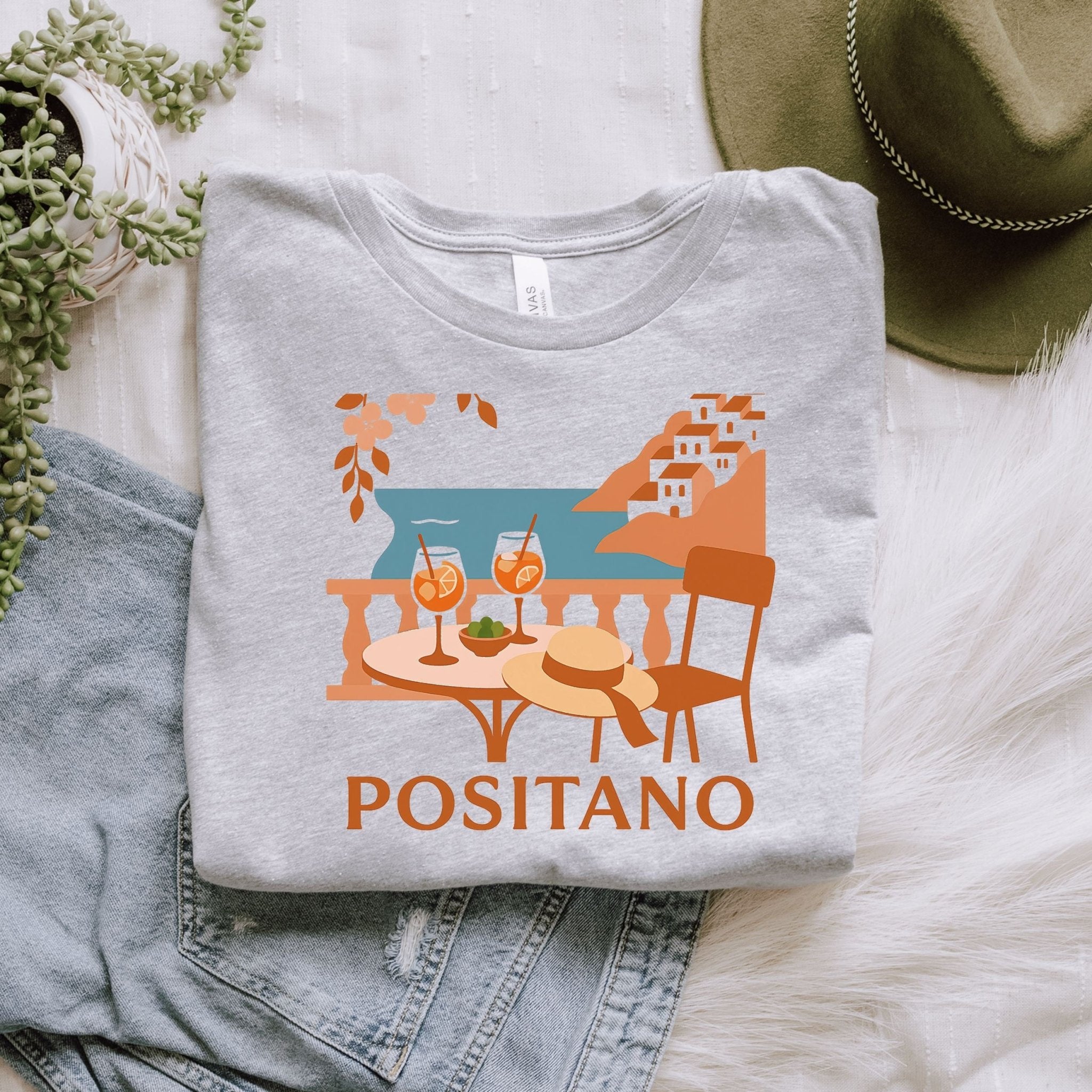 Positano T-Shirt, Amalfi Coast Tee - Craig Michael Design