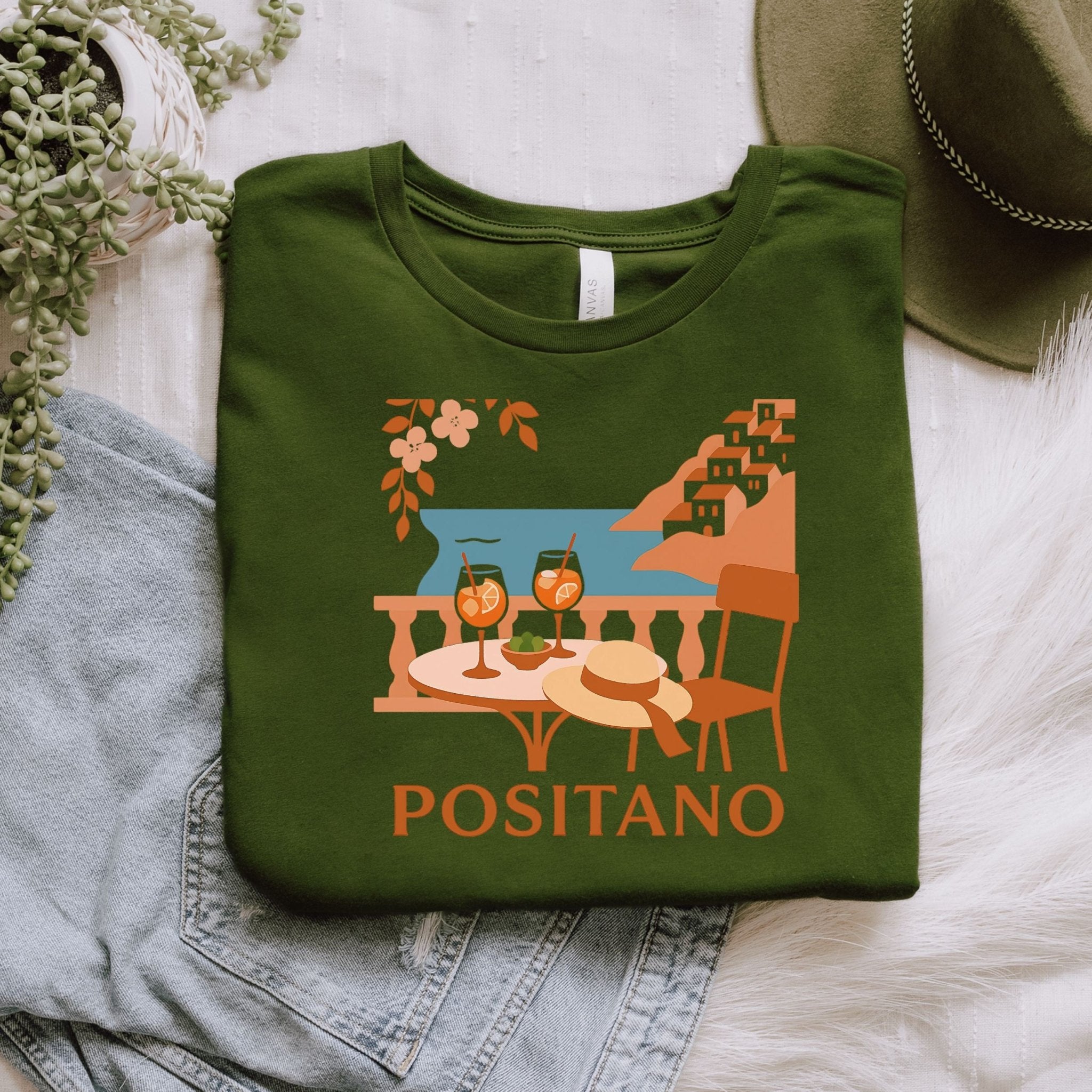 Positano T-Shirt, Amalfi Coast Tee - Craig Michael Design
