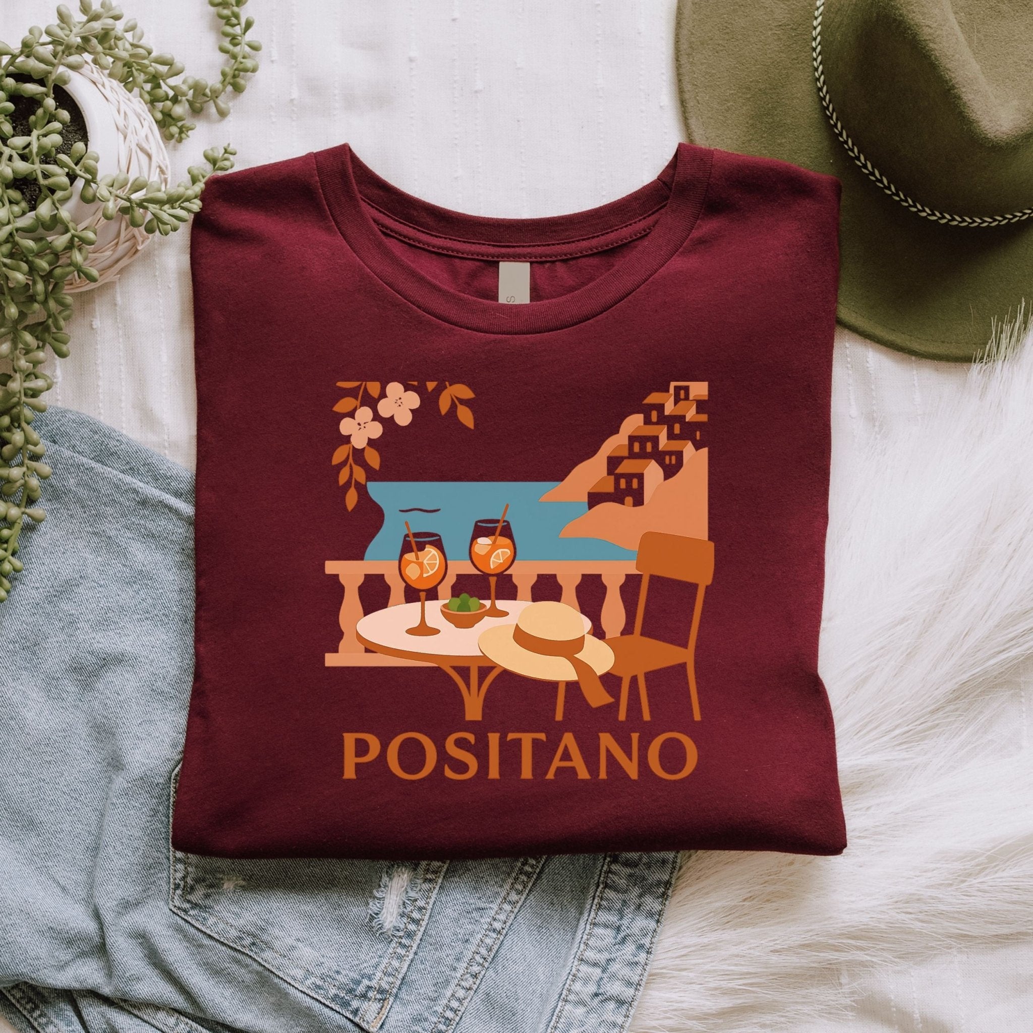 Positano T-Shirt, Amalfi Coast Tee - Craig Michael Design