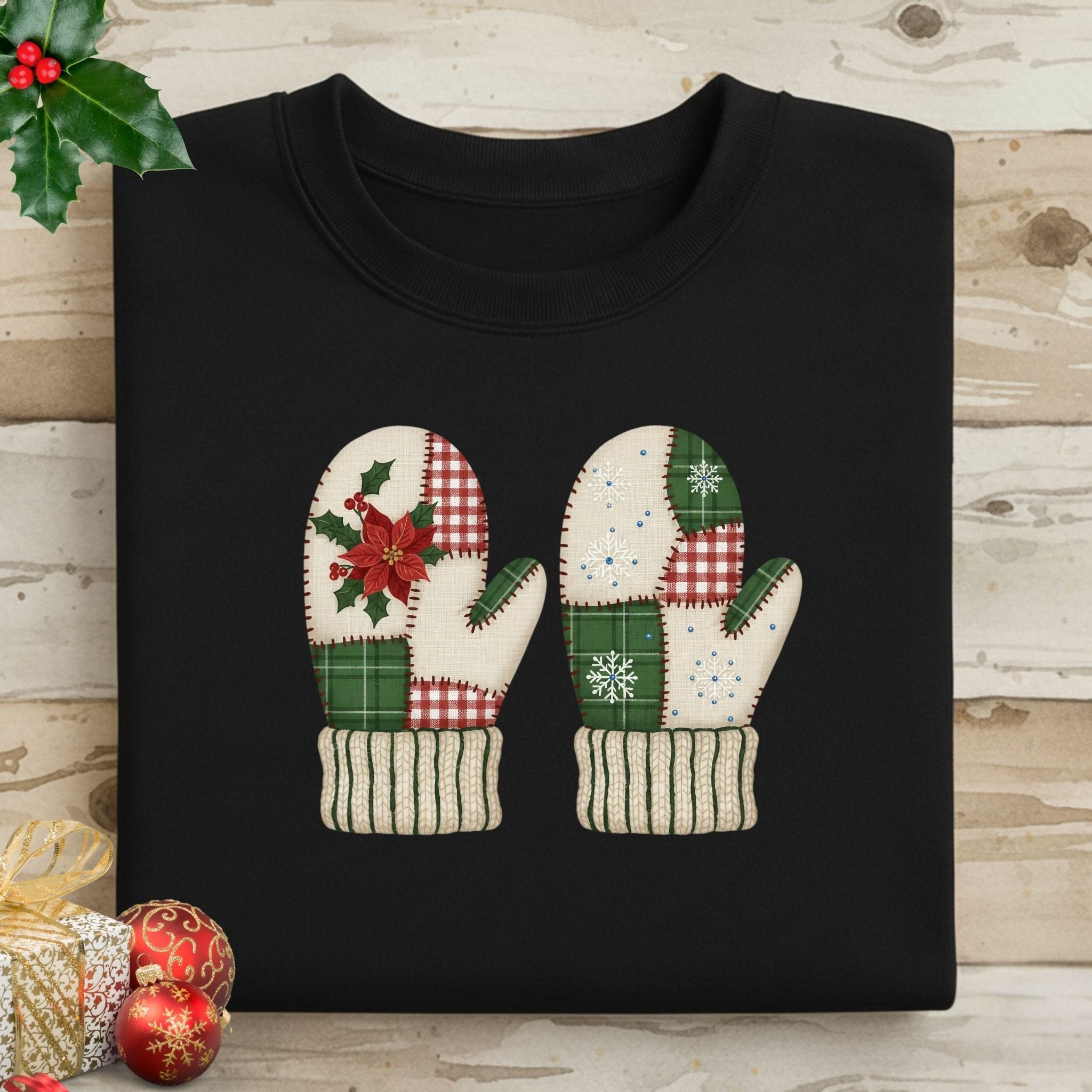 Quilted Mittens Sweatshirt – Cozy Holiday Edition - Craig Michael Design