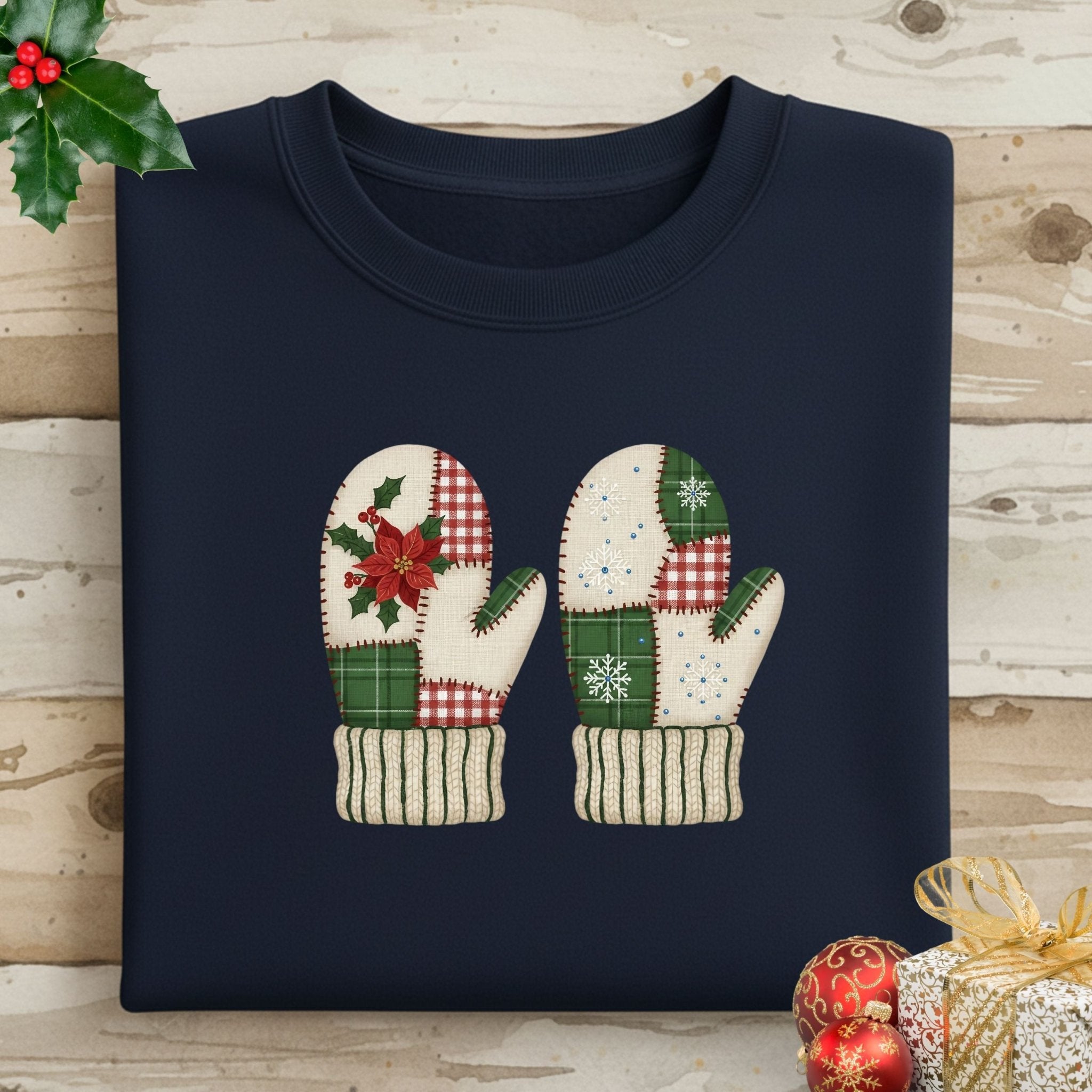 Quilted Mittens Sweatshirt – Cozy Holiday Edition - Craig Michael Design
