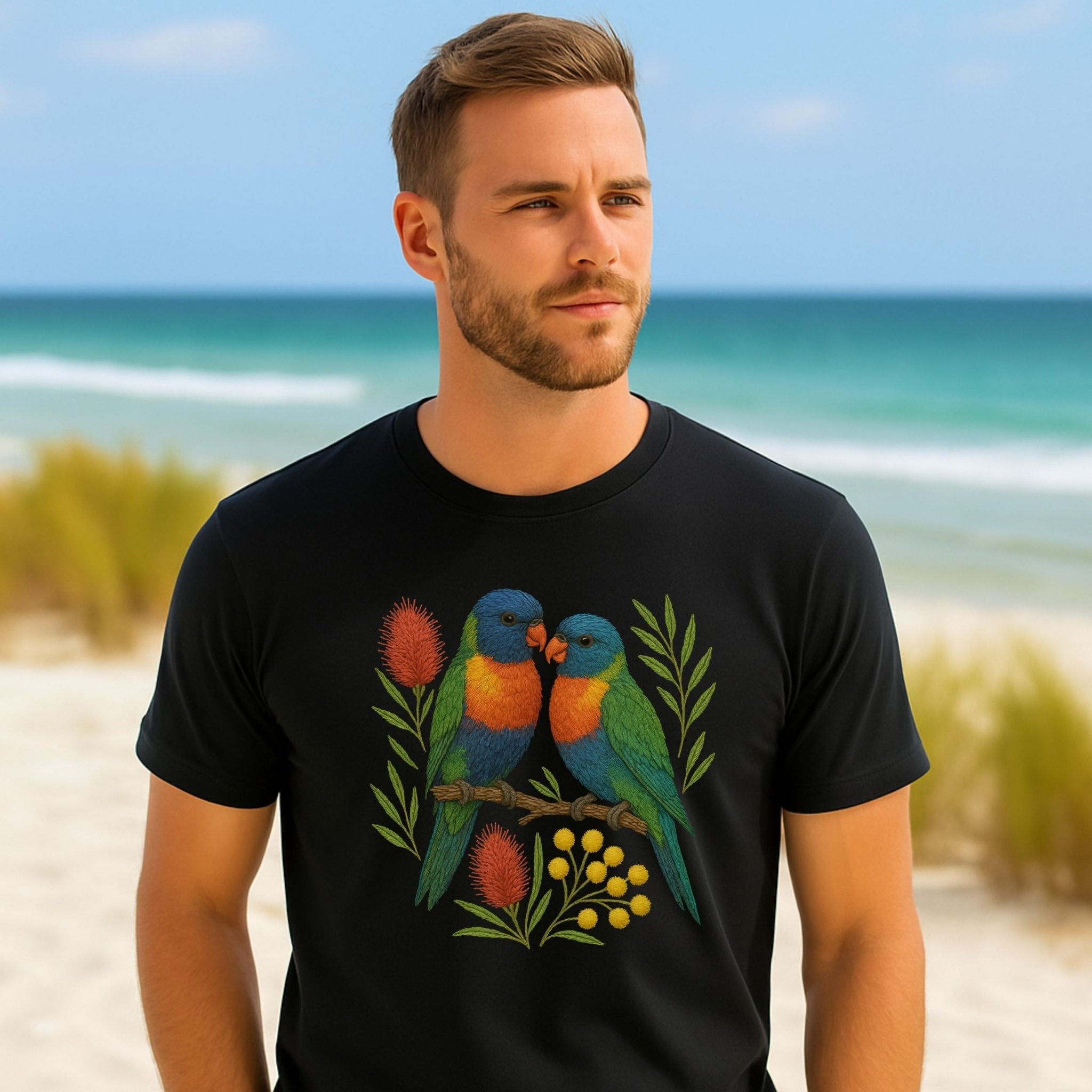 Rainbow Lorikeet T-Shirt – Australian Native Bird Collection - Craig Michael Design