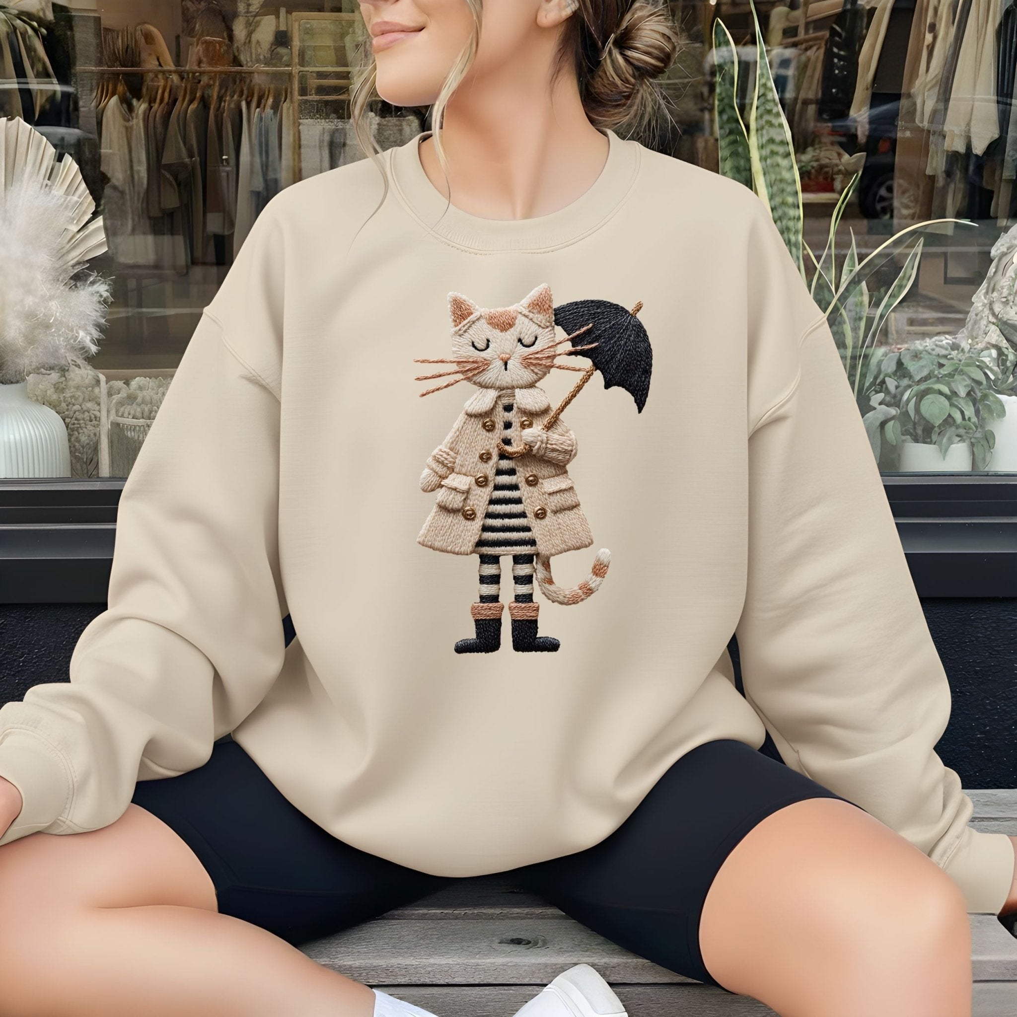 Rainy Day Cat Sweatshirt - Craig Michael Design