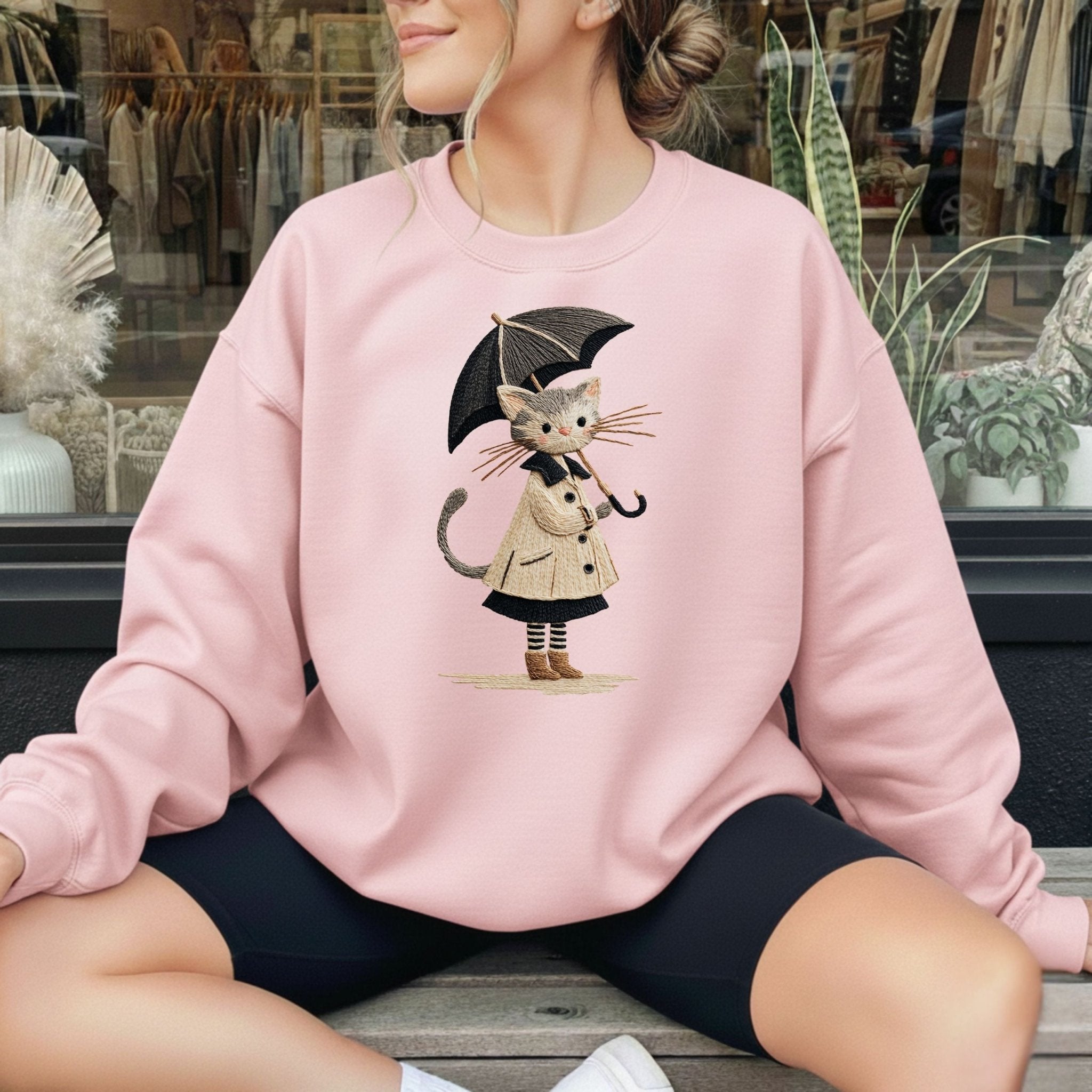 Rainy Paris Cat Sweatshirt - Craig Michael Design
