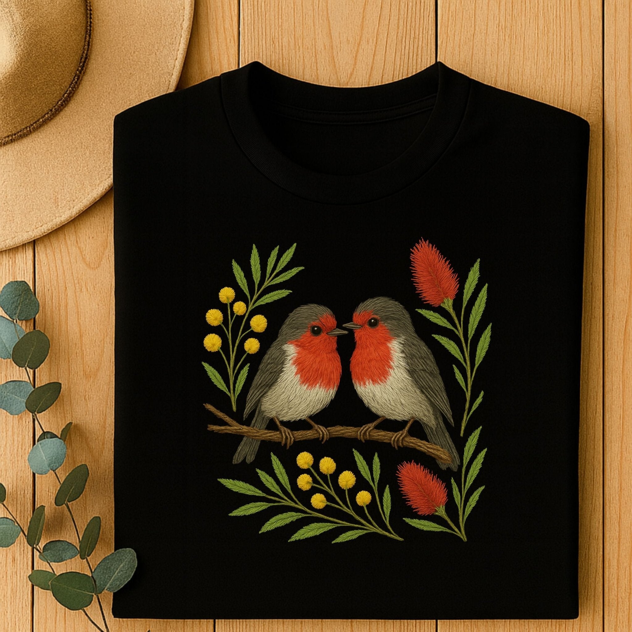 Red Robin T-Shirt – Australian Native Bird Collection - Craig Michael Design