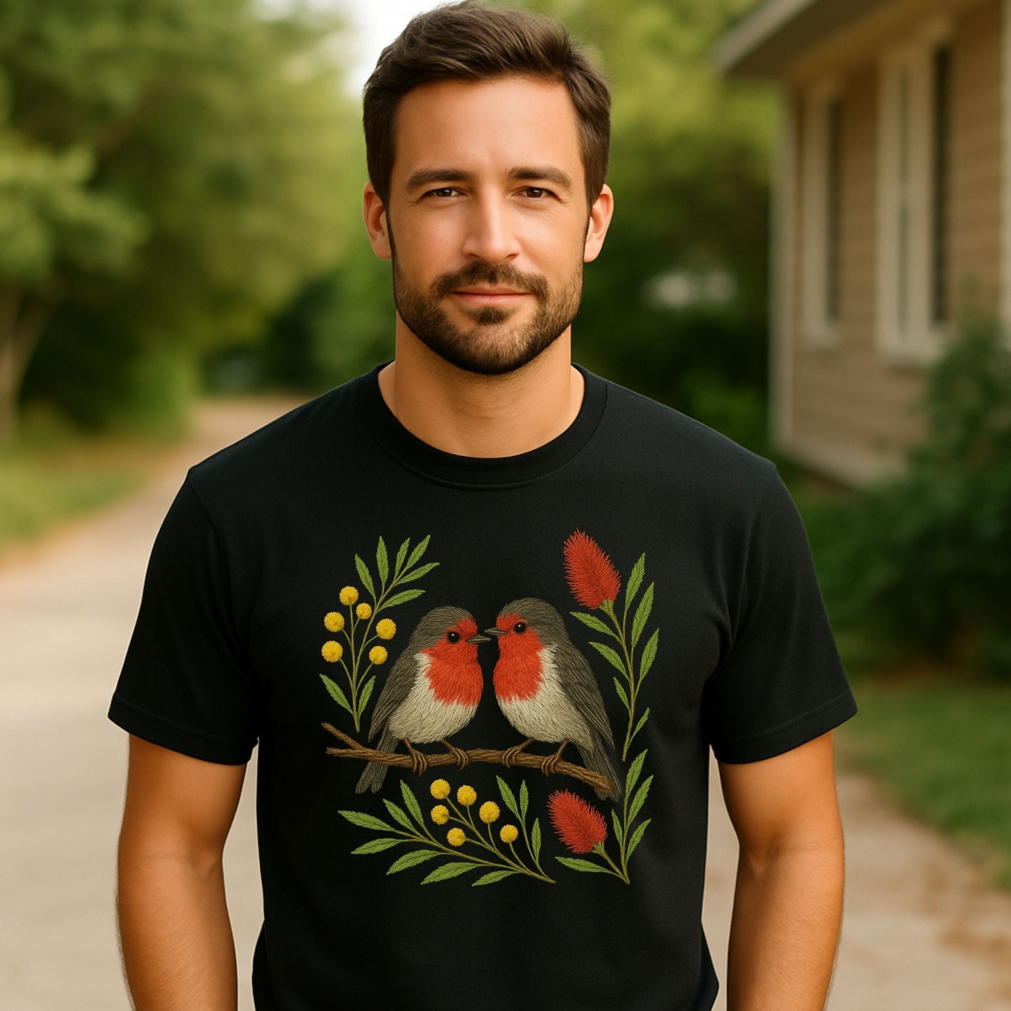 Red Robin T-Shirt – Australian Native Bird Collection - Craig Michael Design