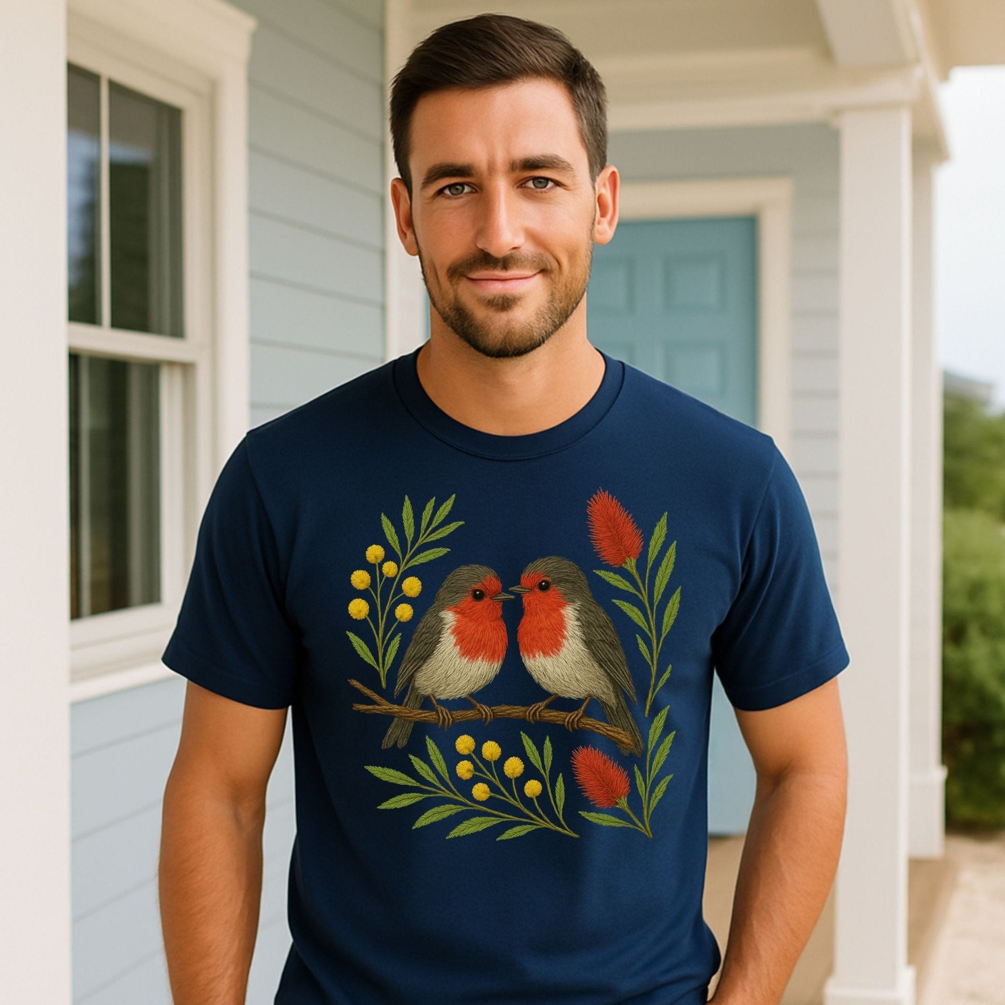Red Robin T-Shirt – Australian Native Bird Collection - Craig Michael Design