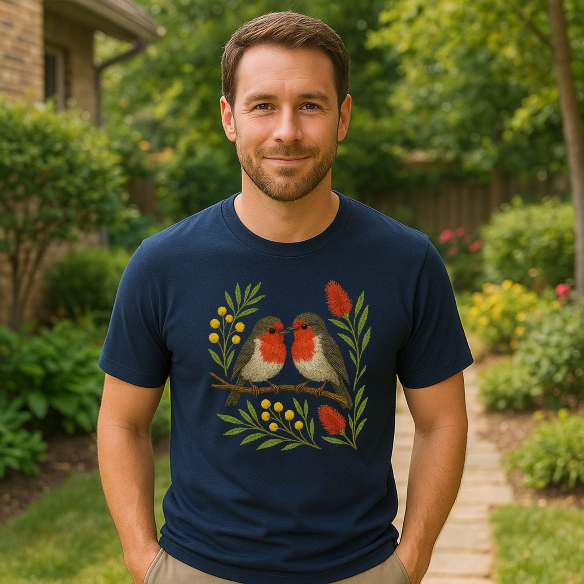 Red Robin T-Shirt – Australian Native Bird Collection - Craig Michael Design