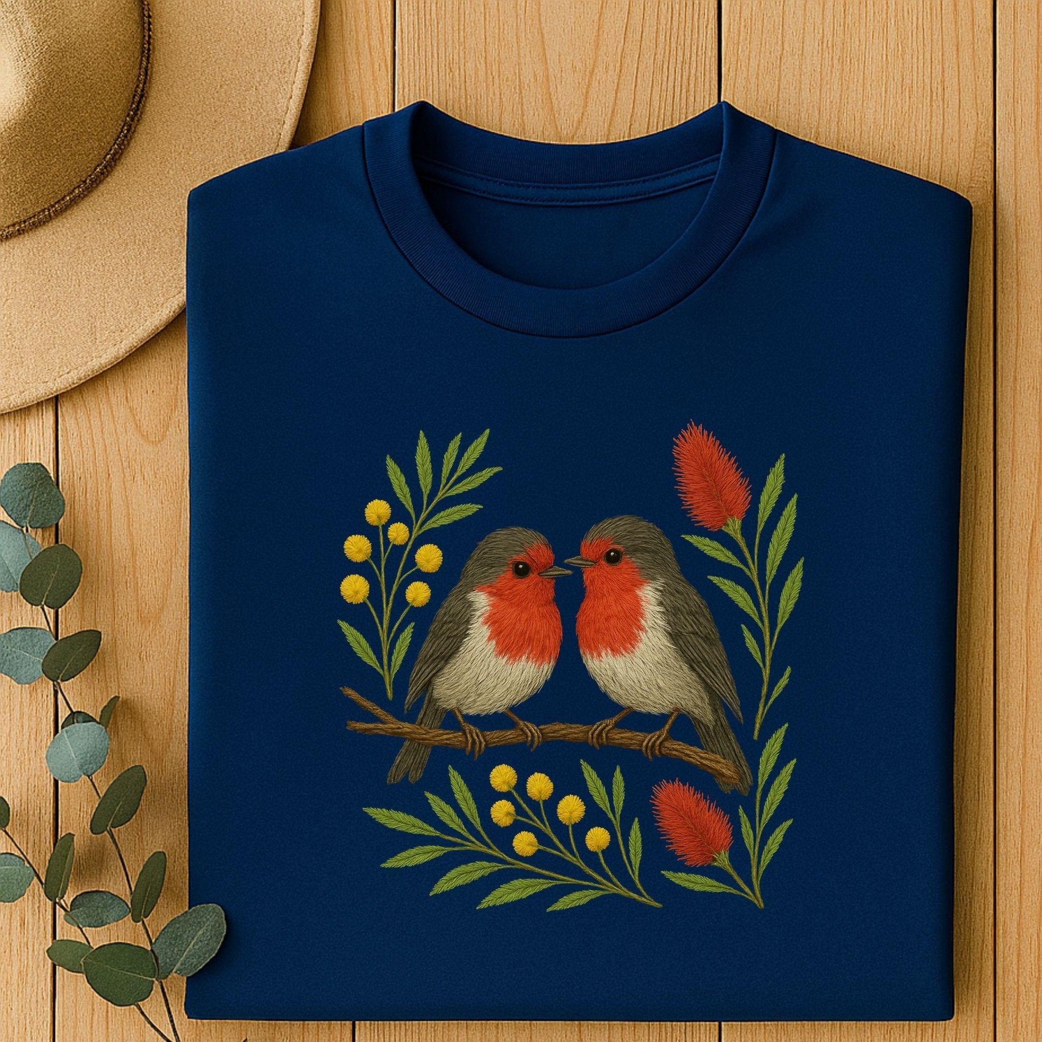 Red Robin T-Shirt – Australian Native Bird Collection - Craig Michael Design