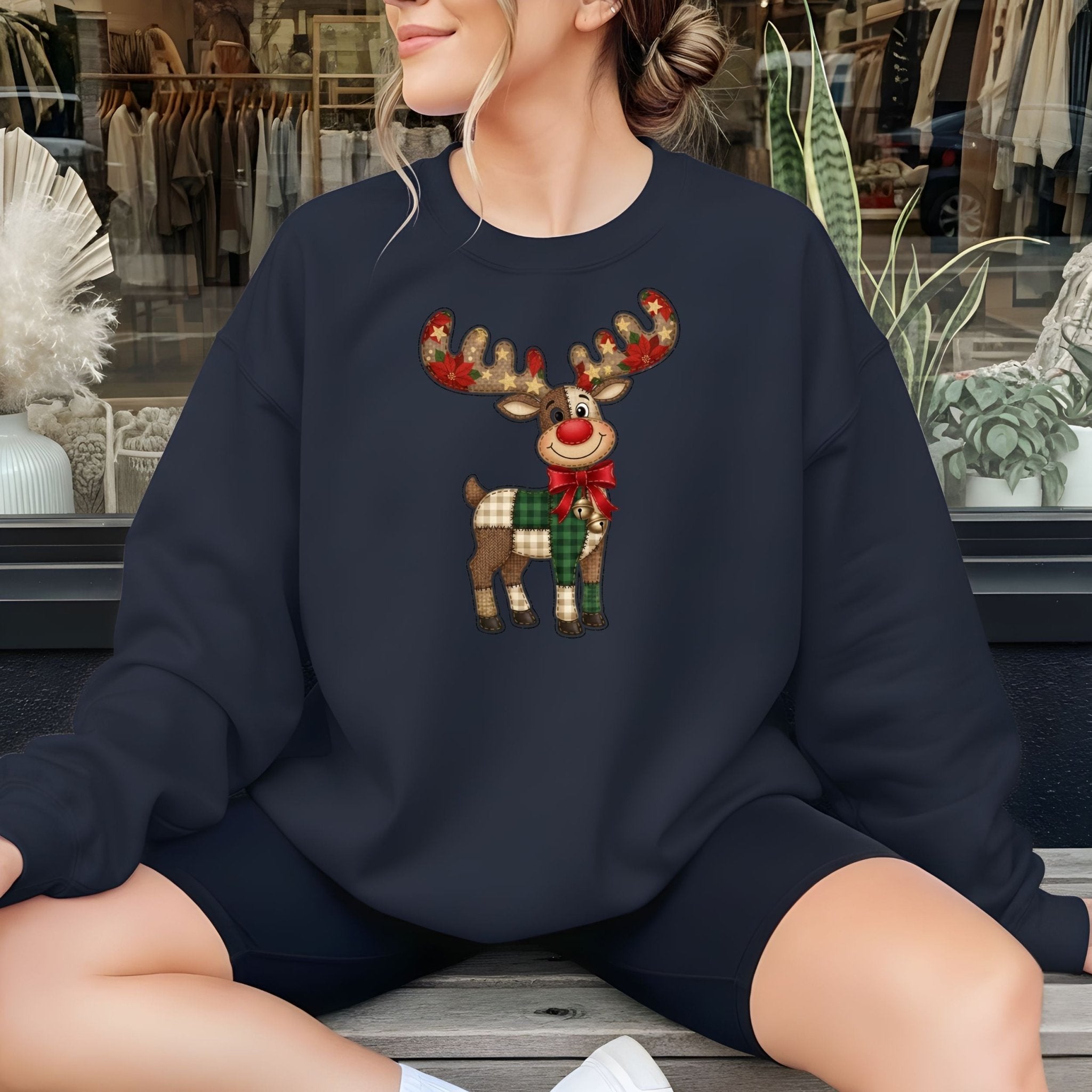 Reindeer Sweatshirt – Festive Holiday Edition - Craig Michael Design