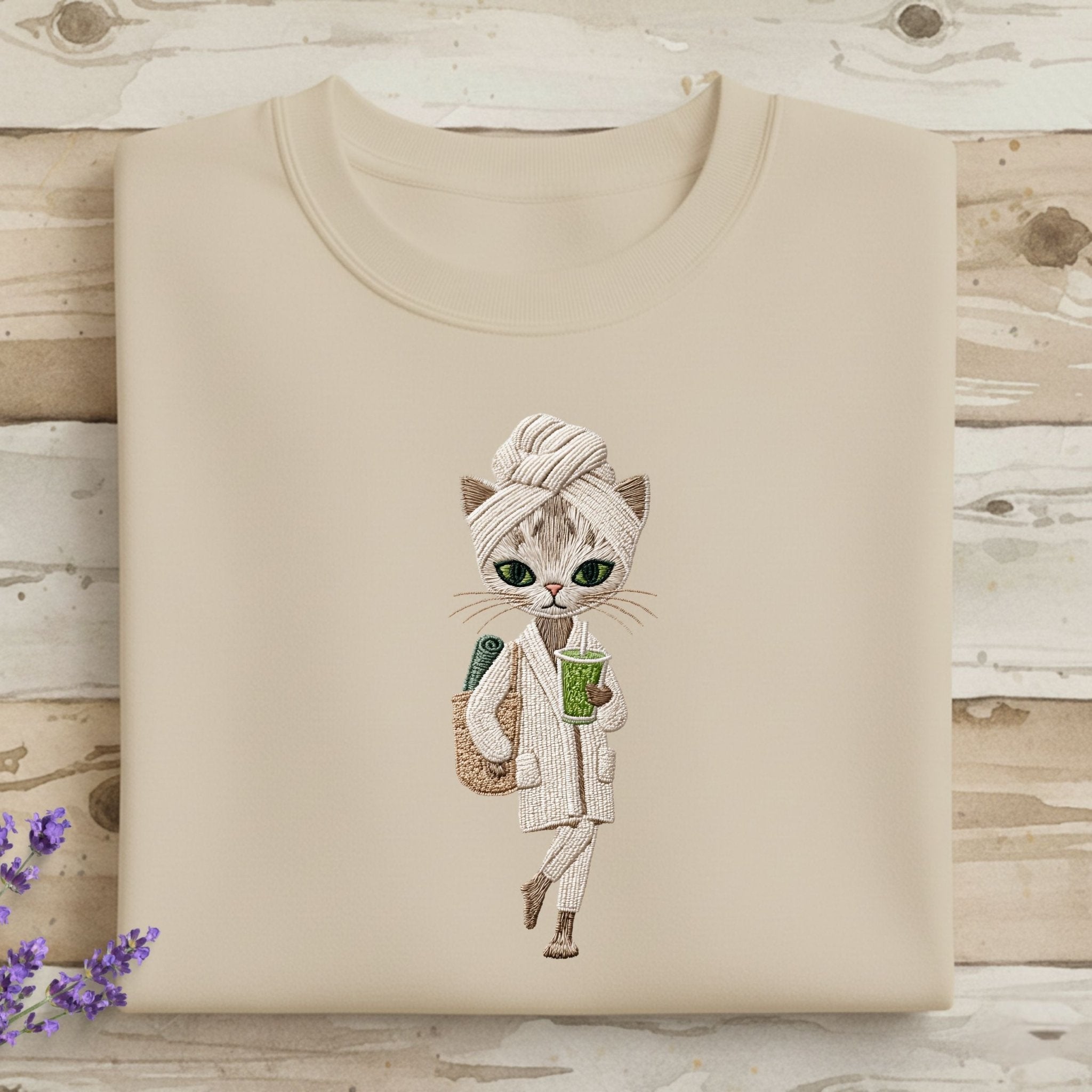 Relaxed Spa Cat T-Shirt, Funny Cat Lover Gift, Cute Pet T-Shirt, Cat with Towel and Robe T-Shirt, Cool Animal Tee, Unique Gift for Cat - Craig Michael Design