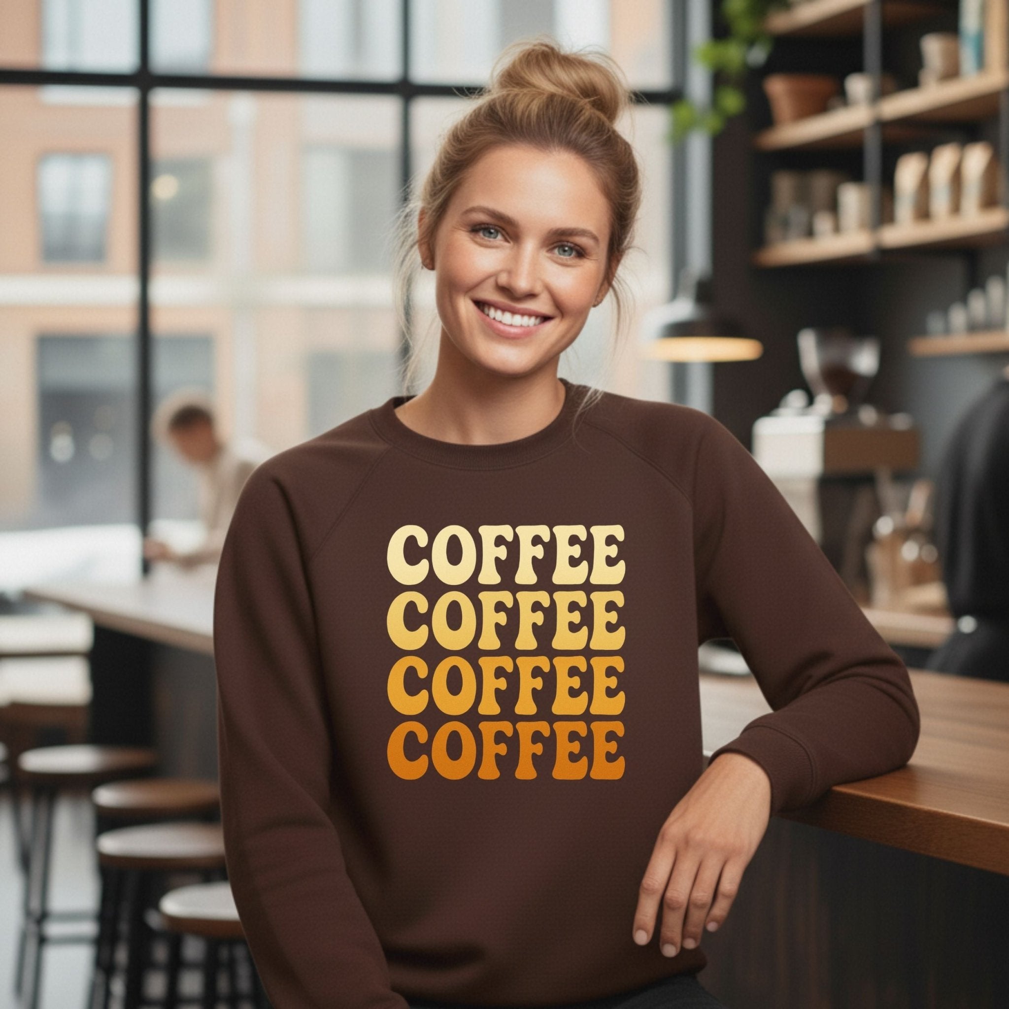 Retro Coffee Stack Sweatshirt - Craig Michael Design