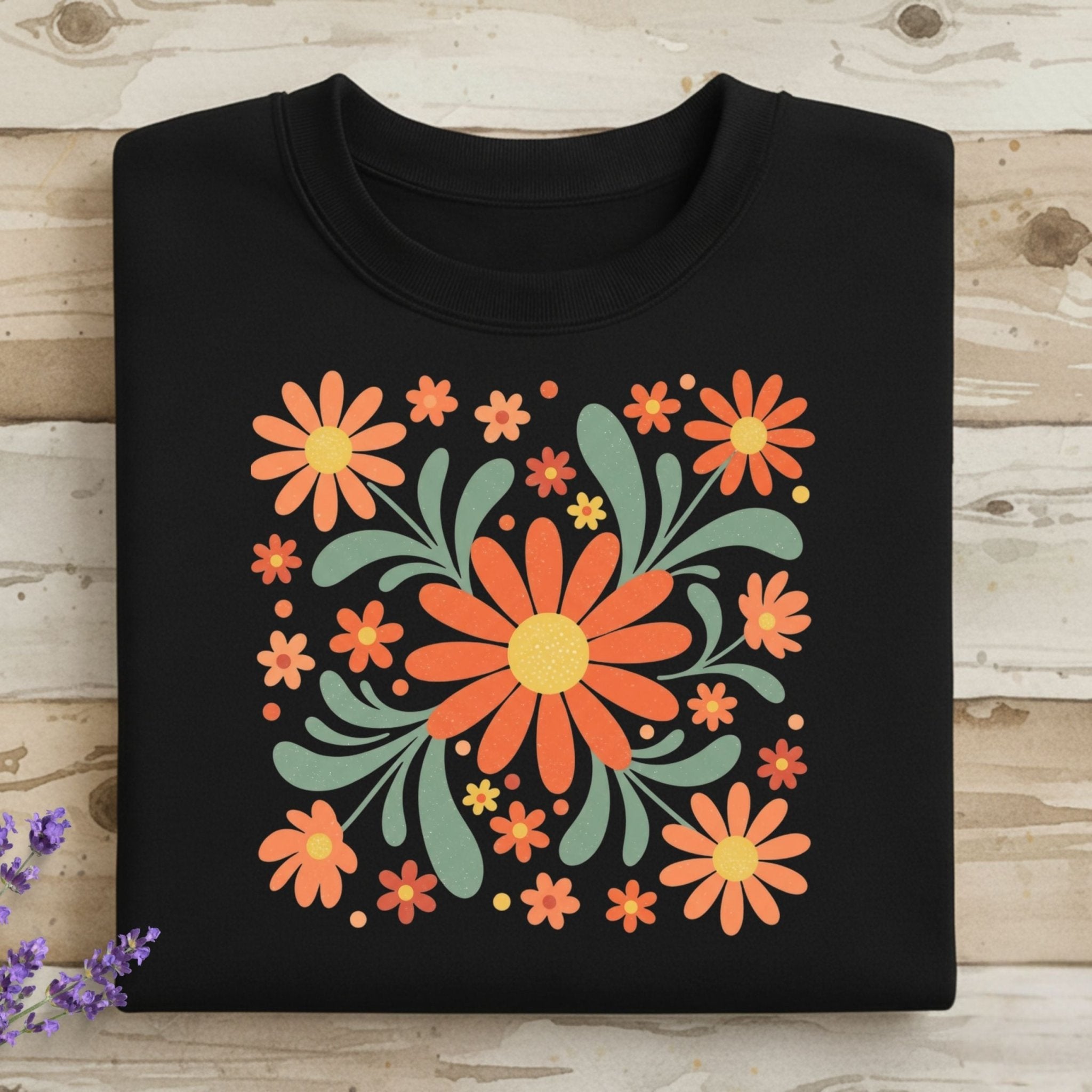 Retro Daisy Sweatshirt - Craig Michael Design