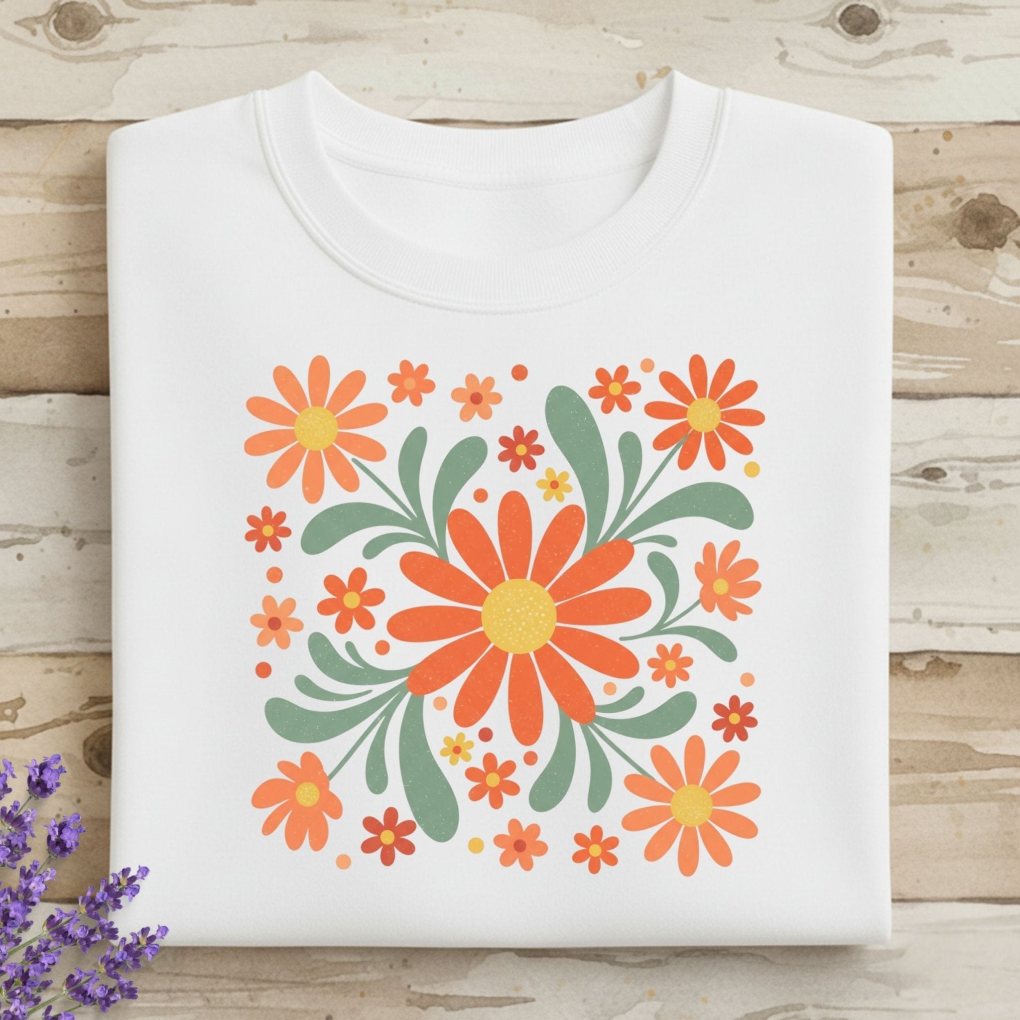 Retro Daisy Sweatshirt - Craig Michael Design