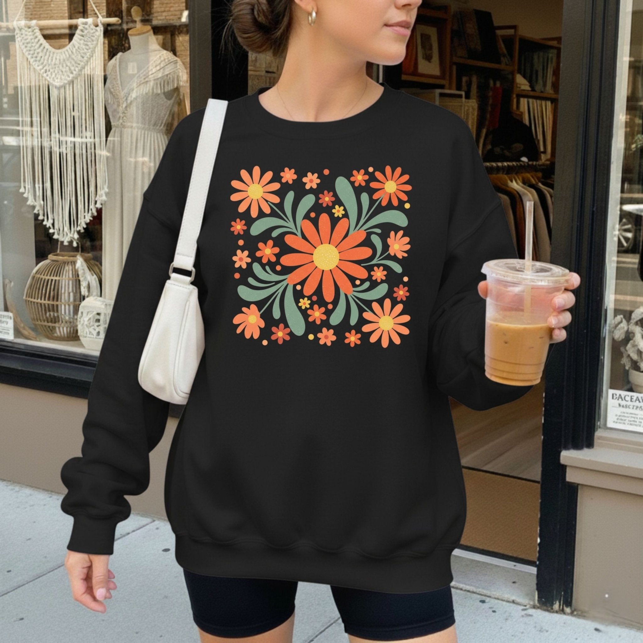 Retro Daisy Sweatshirt - Craig Michael Design