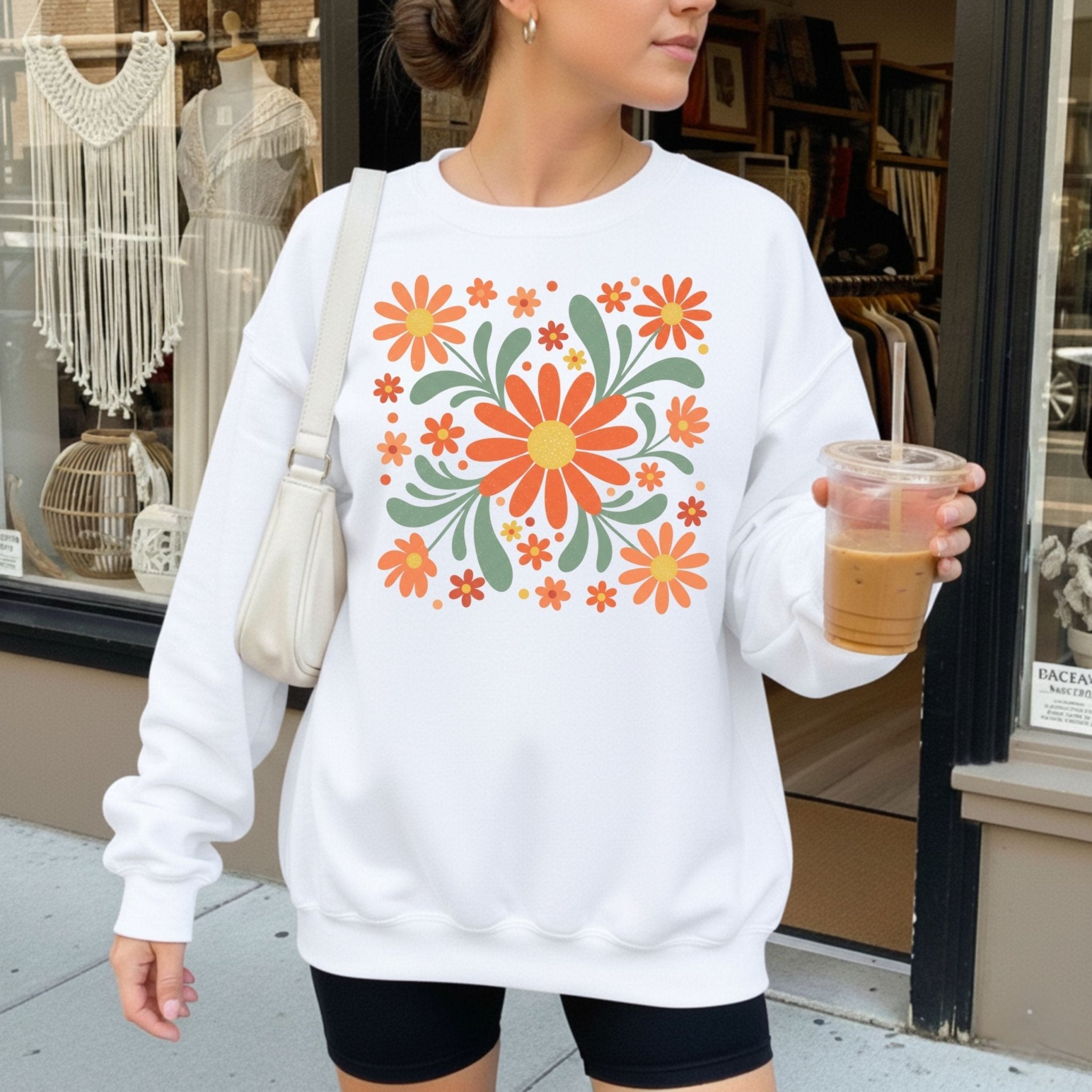 Retro Daisy Sweatshirt - Craig Michael Design