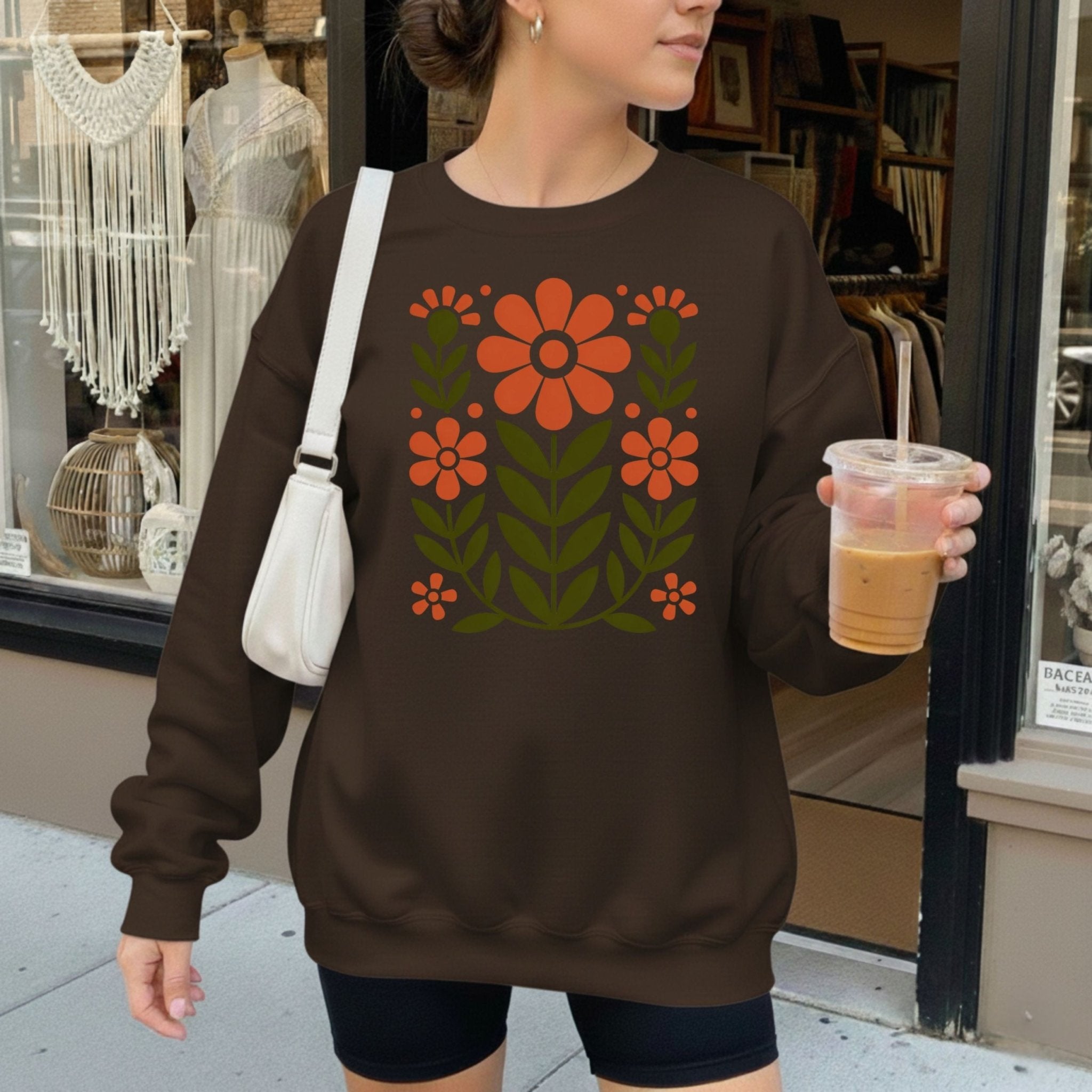 Retro Folk Floral Sweatshirt - Craig Michael Design