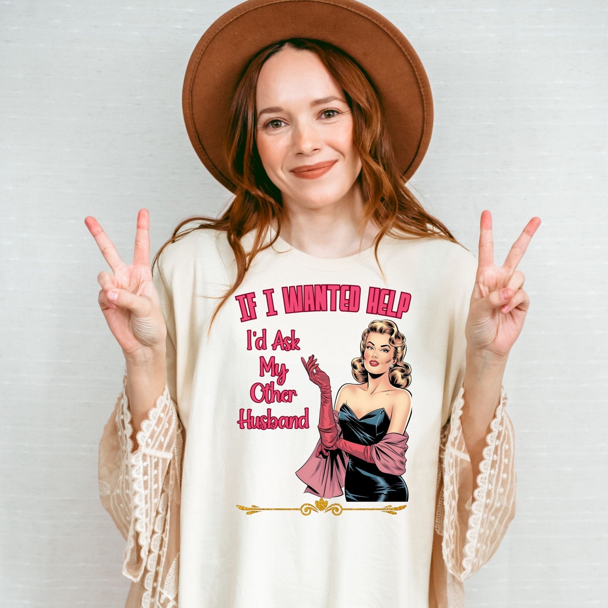 Retro Sarcastic Wife T-Shirt, Funny Vintage Pinup Shirt for Women - Craig Michael Design