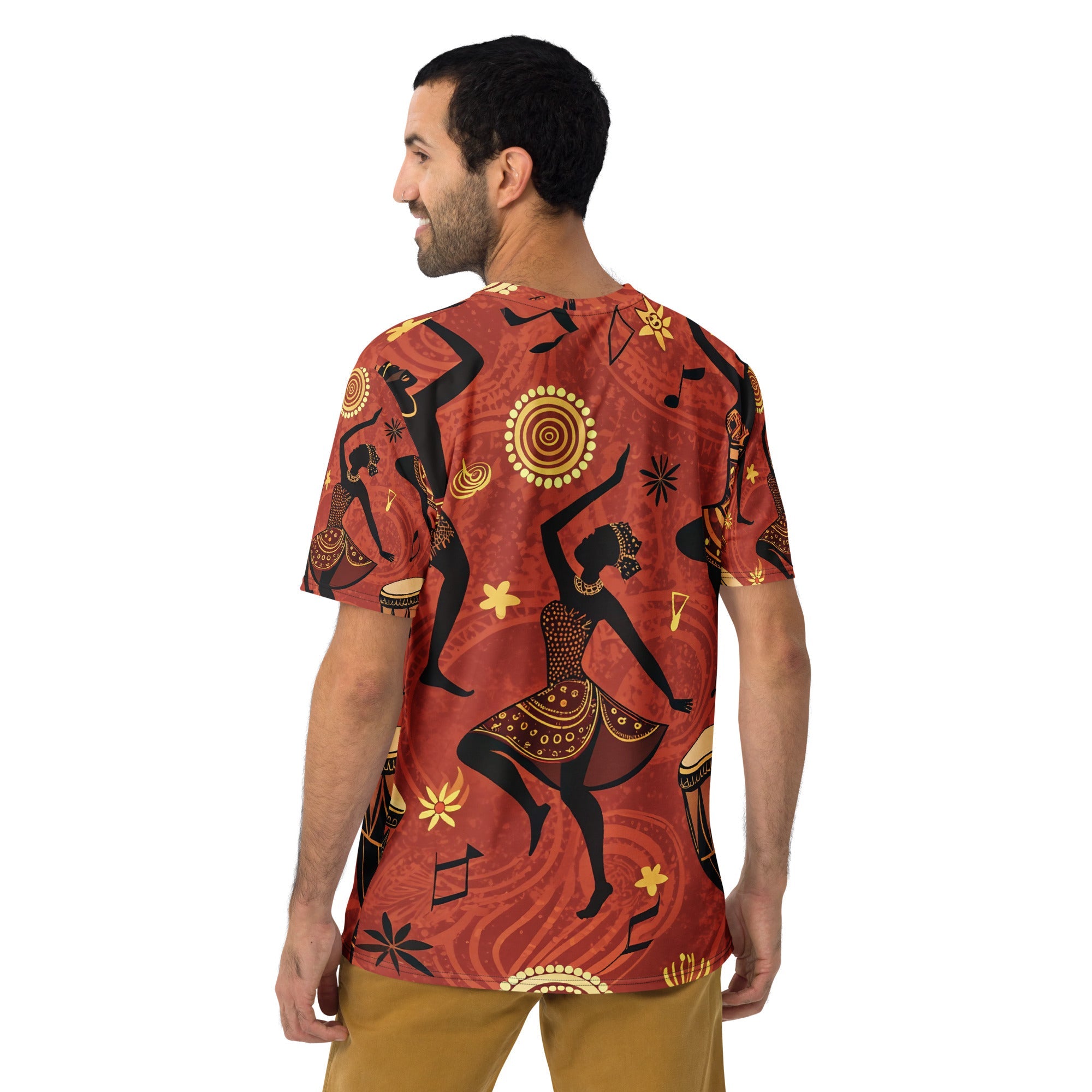 Rhythms of Africa All - Over Print T-Shirt – Tribal Dance & Drumming Design - Craig Michael Design