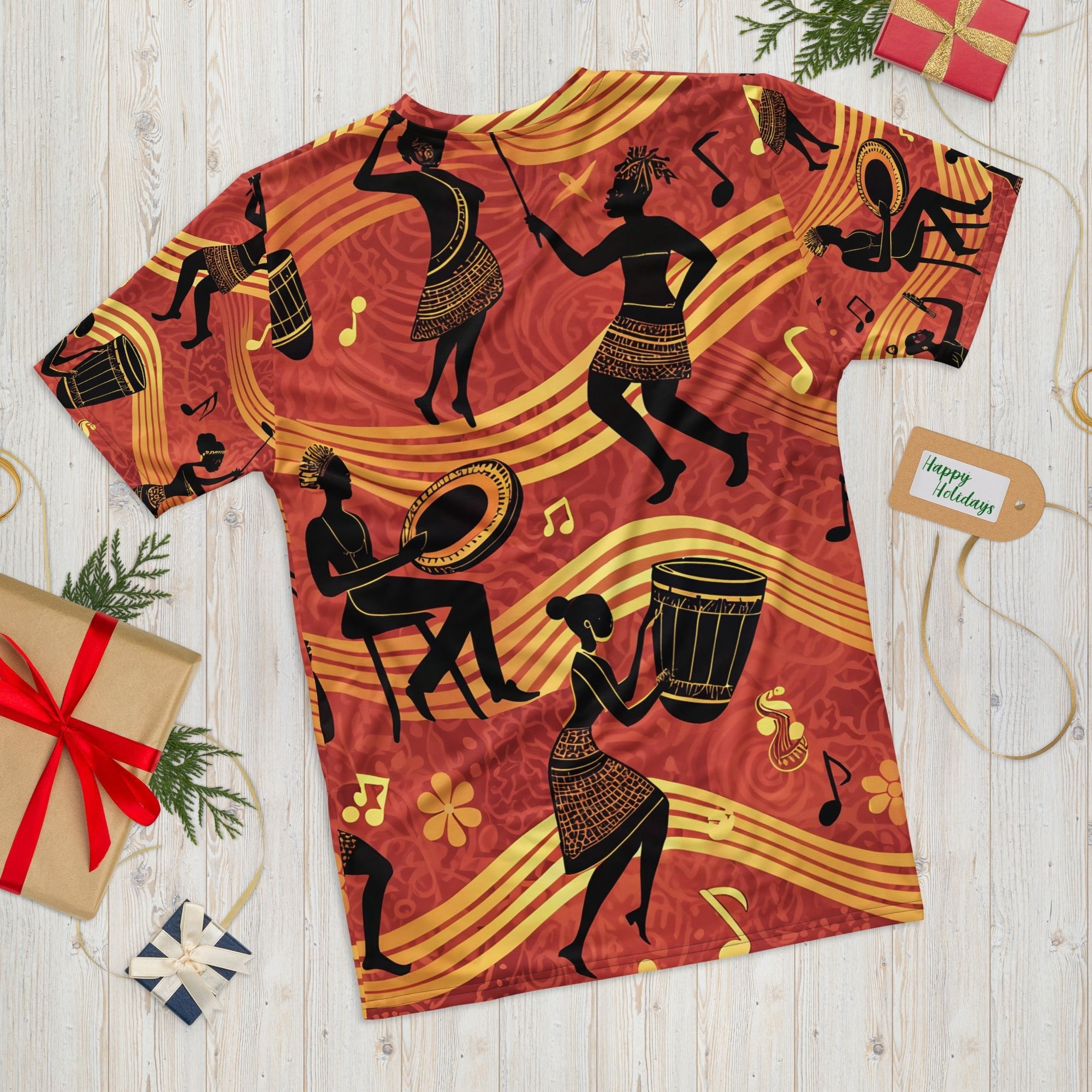 Rhythms of Africa All - Over Print T-Shirt – Tribal Dance & Drumming Design - Craig Michael Design