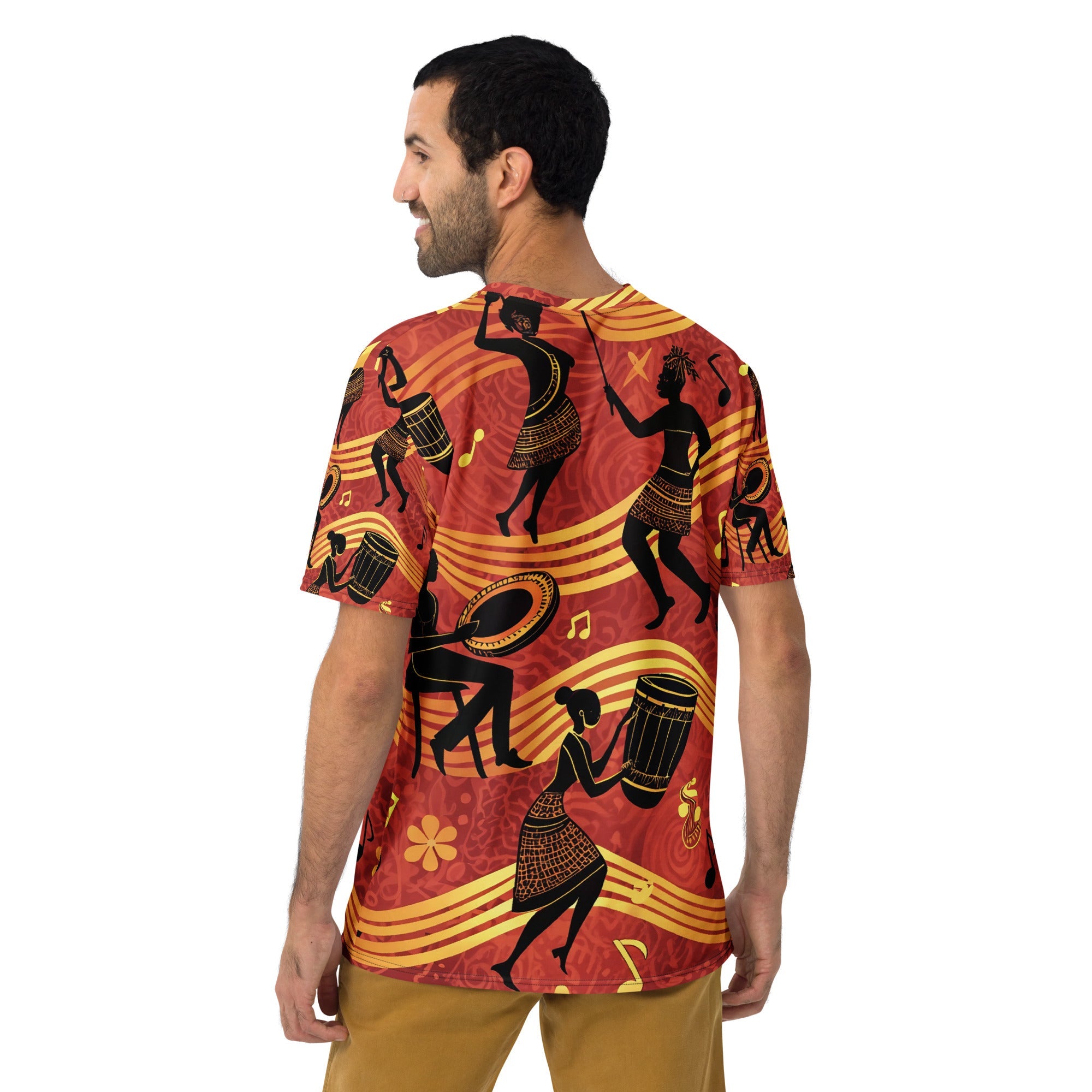 Rhythms of Africa All - Over Print T-Shirt – Tribal Dance & Drumming Design - Craig Michael Design