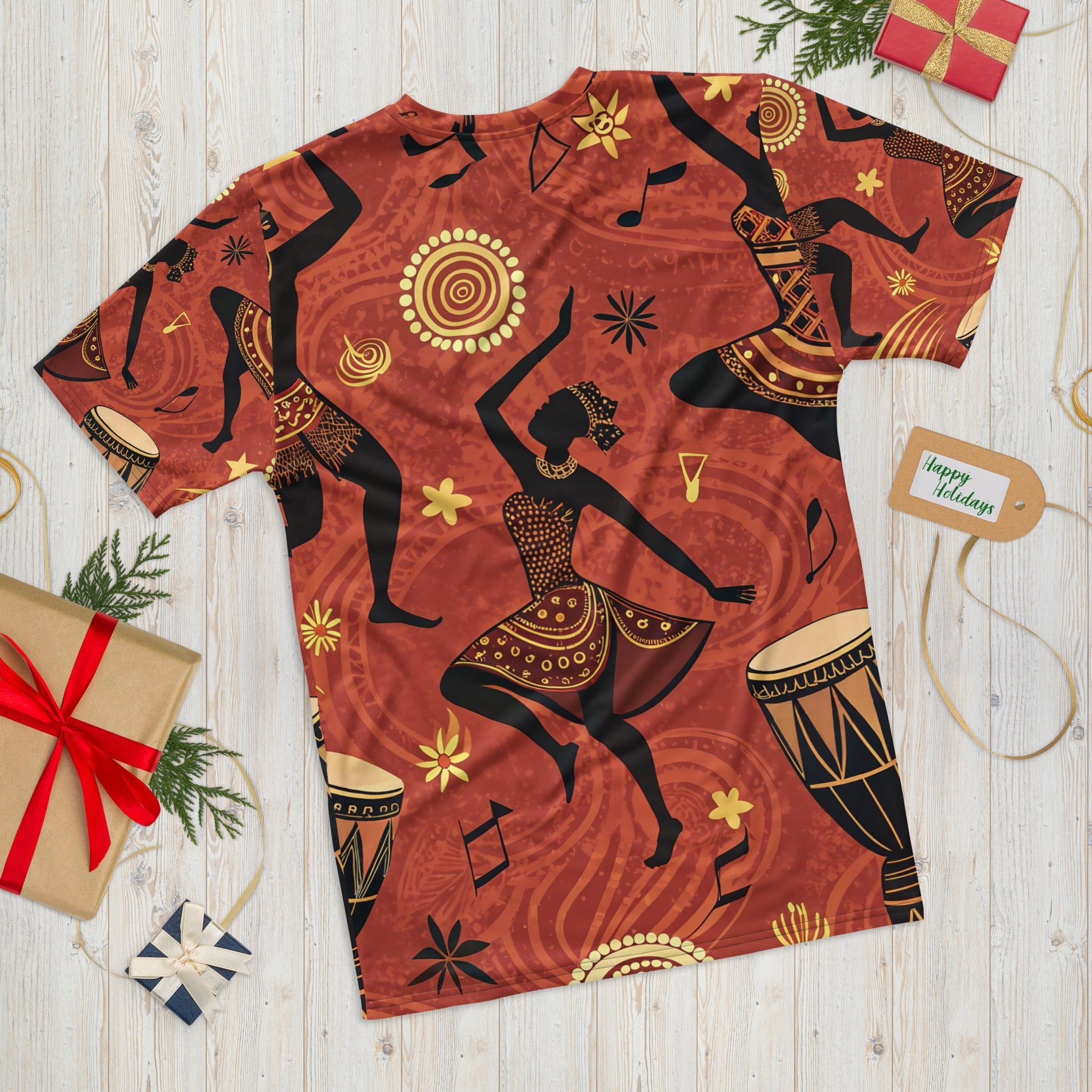 Rhythms of Africa All - Over Print T-Shirt – Tribal Dance & Drumming Design - Craig Michael Design