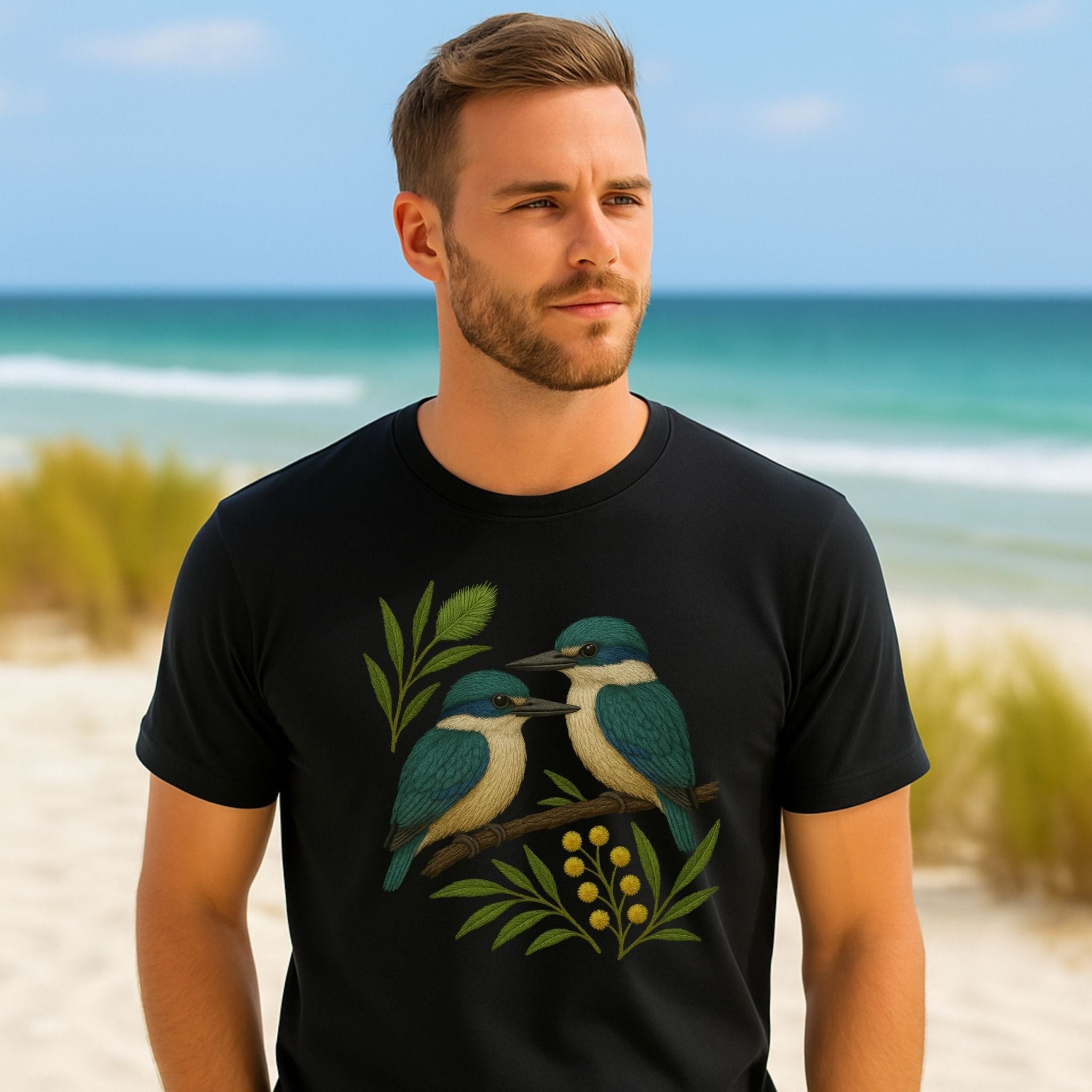 Sacred Kingfisher T-Shirt – Australian Native Bird Collection - Craig Michael Design