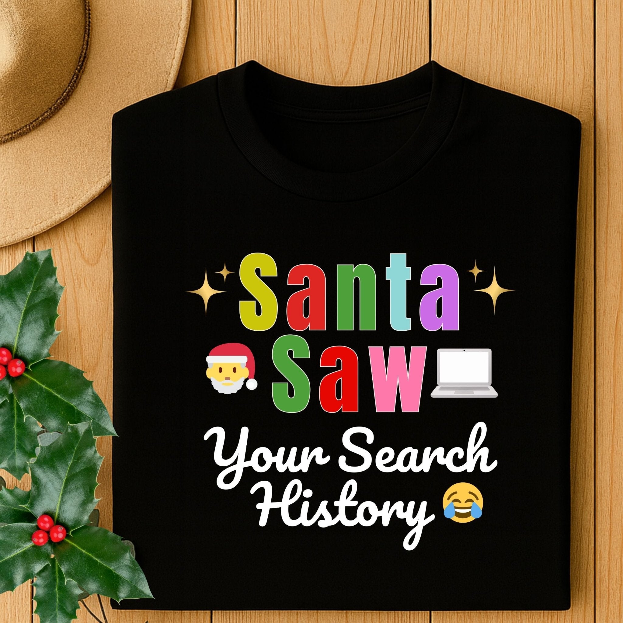Santa Saw Your Search History Shirt, Funny Christmas T-Shirt - Craig Michael Design