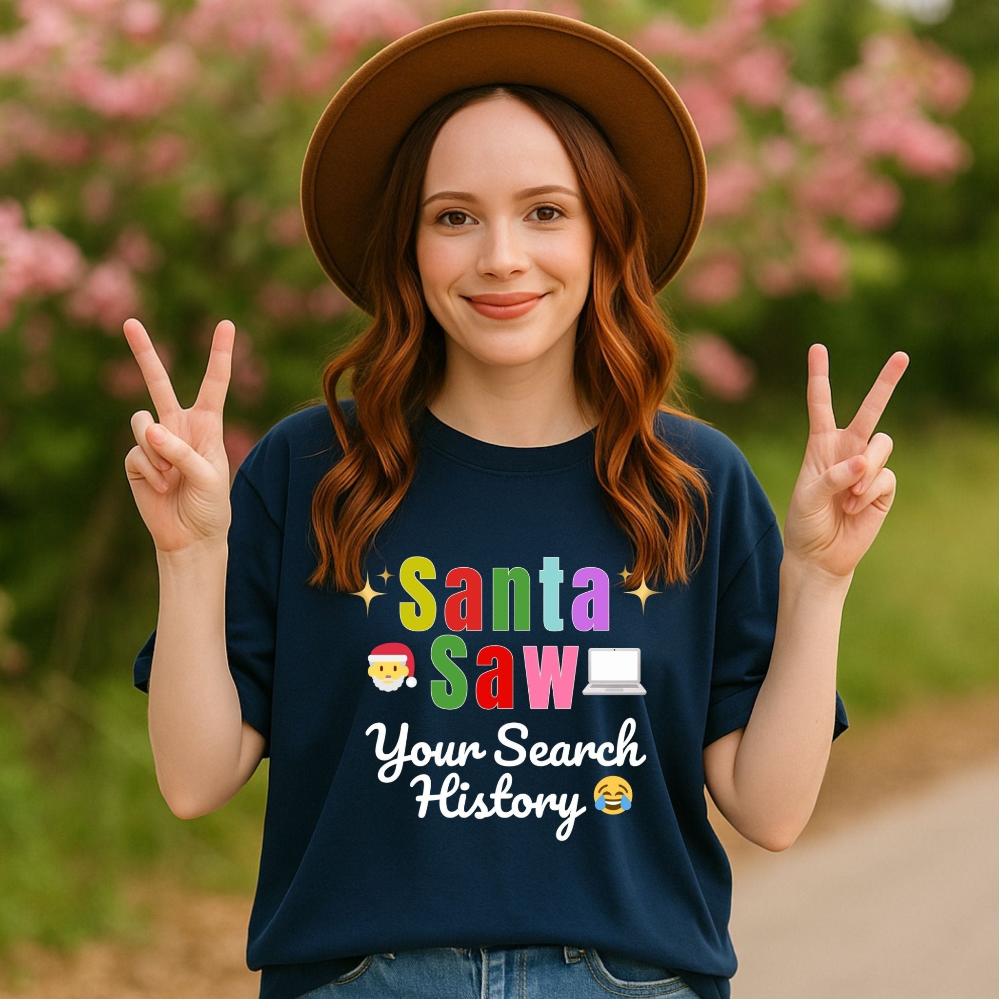 Santa Saw Your Search History Shirt, Funny Christmas T-Shirt - Craig Michael Design