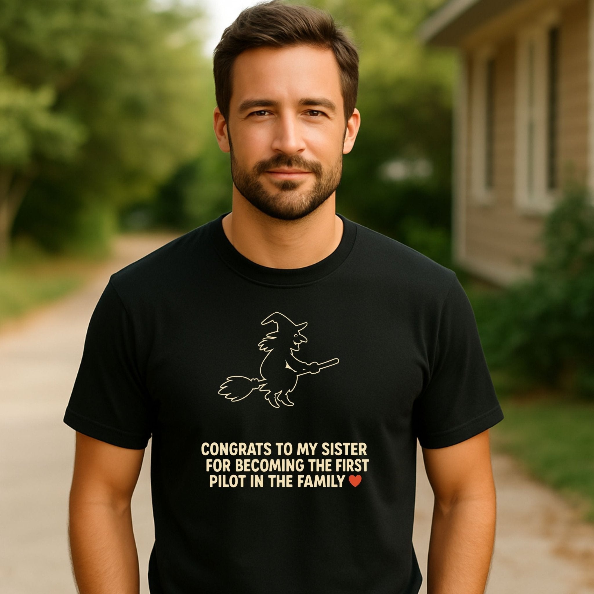 Sarcastic Sister Shirt, Witch Flying Joke Tee, Shady Family Humour T-Shirt - Craig Michael Design