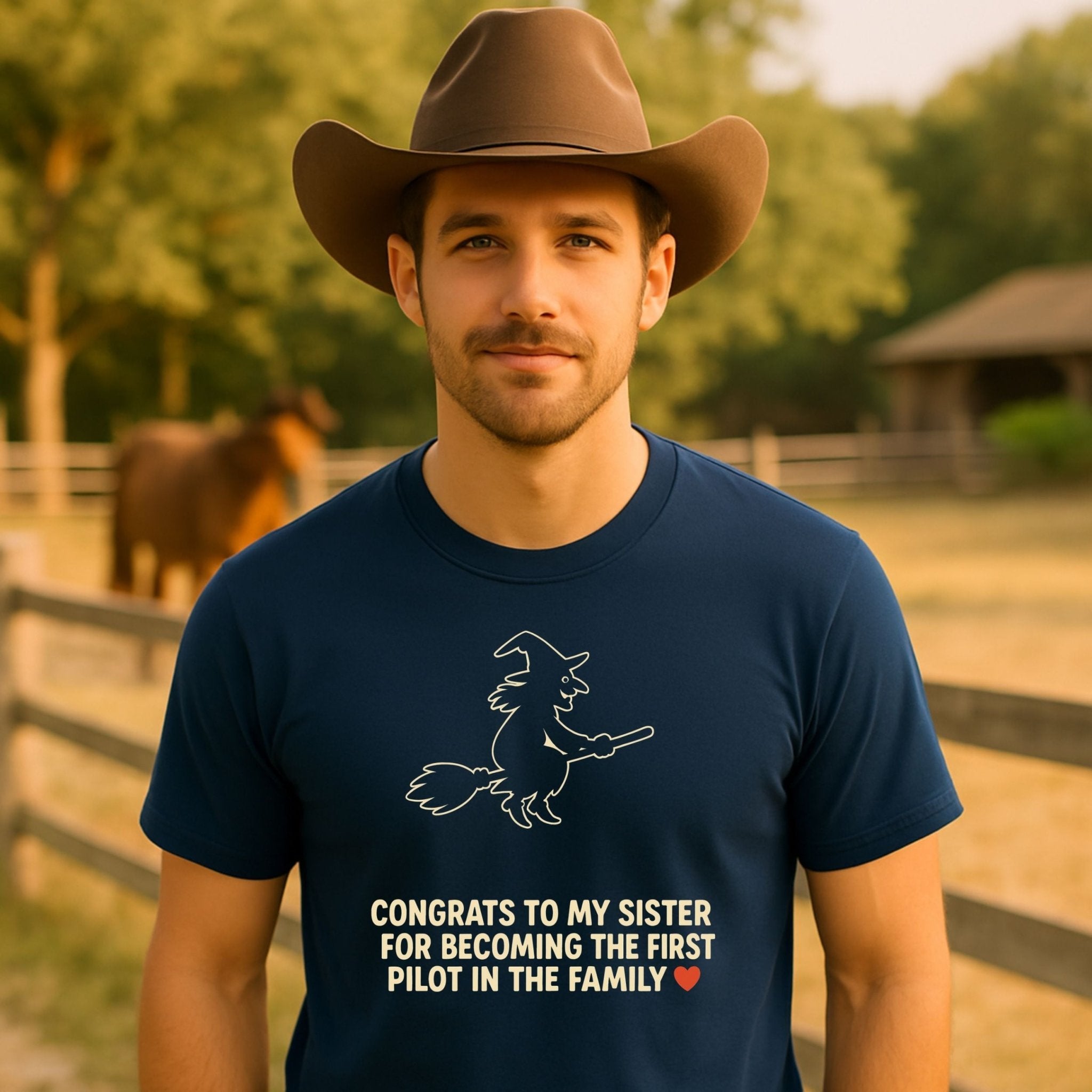 Sarcastic Sister Shirt, Witch Flying Joke Tee, Shady Family Humour T-Shirt - Craig Michael Design