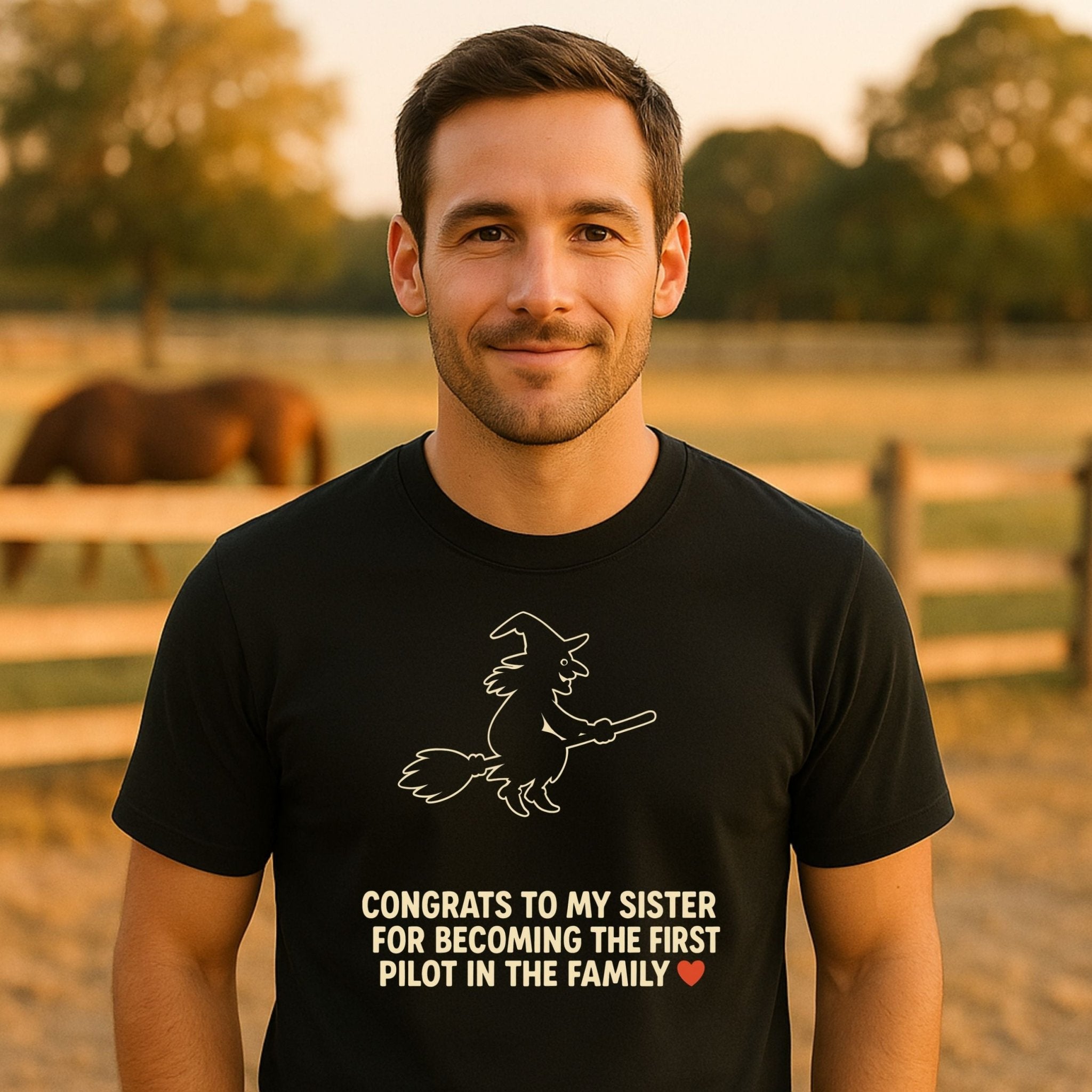 Sarcastic Sister Shirt, Witch Flying Joke Tee, Shady Family Humour T-Shirt - Craig Michael Design