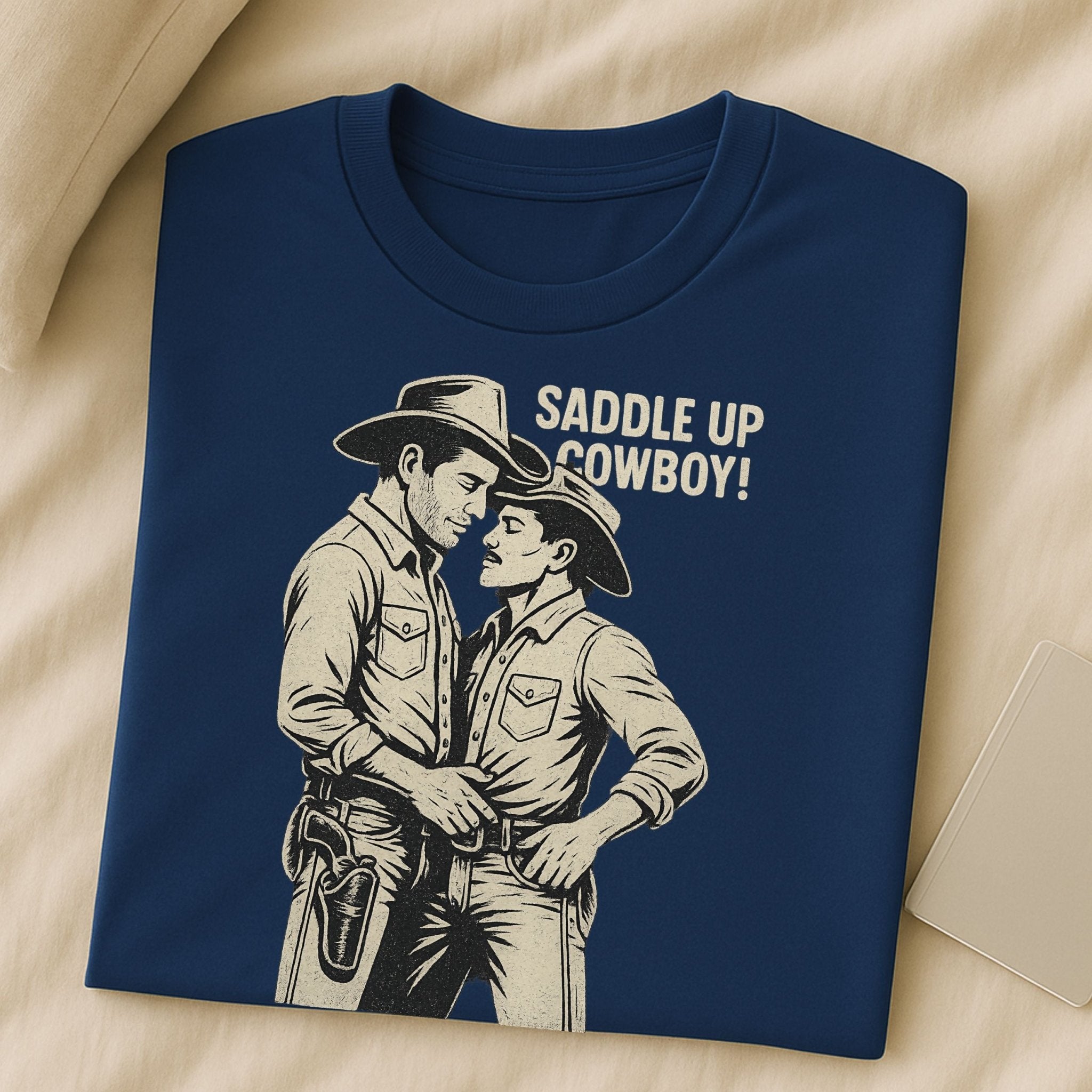 Sexy Gay Cowboy Shirt, Saddle Up Cowboy Tee, Vintage Mlm Pride Top, Funny Western T-Shirt for Him, Gay Rodeo Gift 2025 - Craig Michael Design