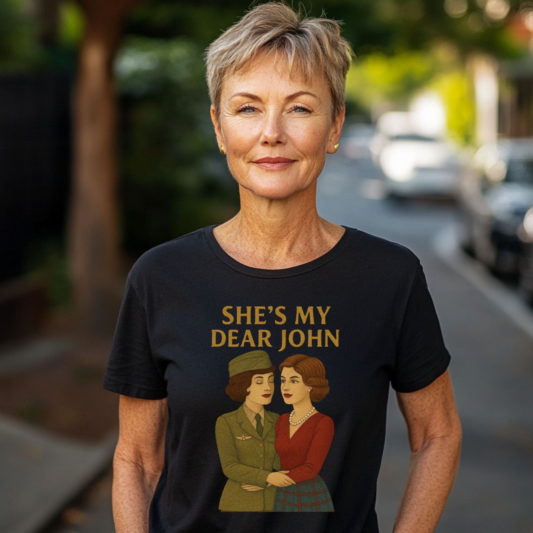 She’s My Dear John – 1940s Lesbian T-Shirt, Vintage Wartime Love Gift - Craig Michael Design
